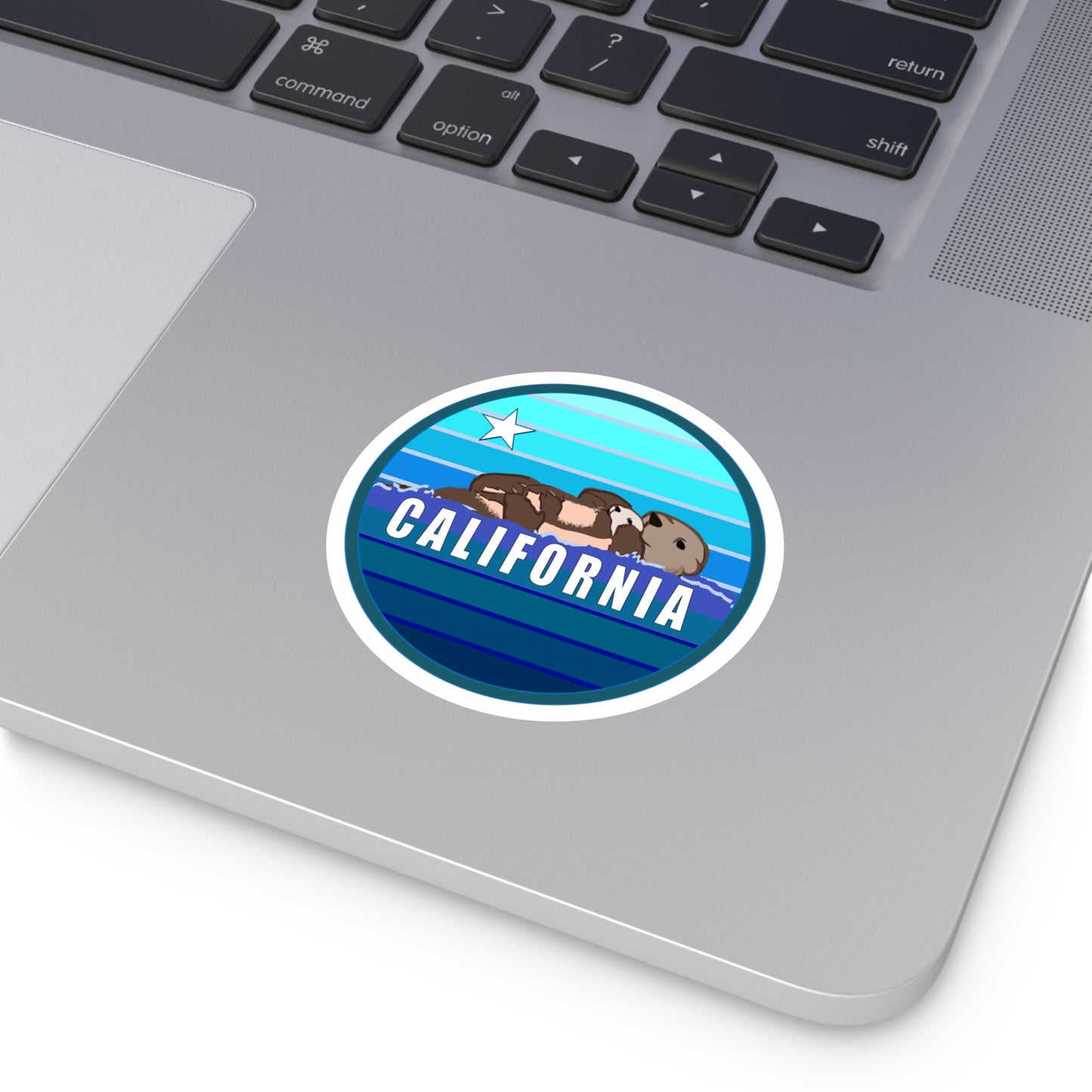 California Sea Otters - Round Sticker, Indoor\Outdoor