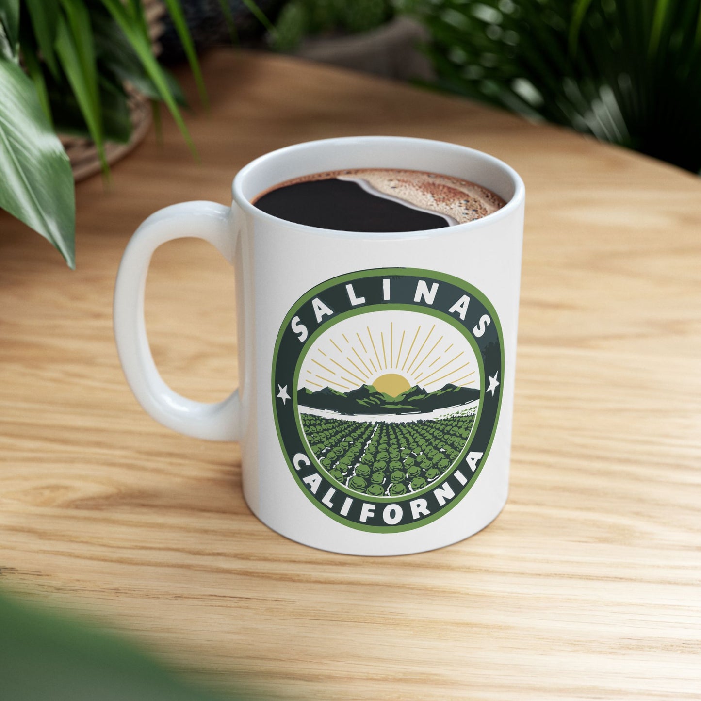 Salinas, California (retro city logo) - Ceramic Mug