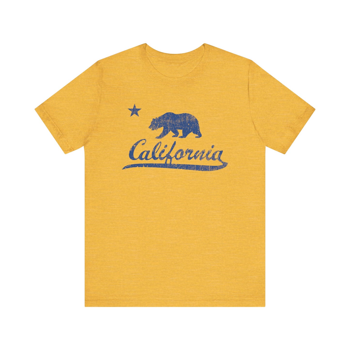 California (with Golden Bear & North Star) - Unisex Jersey Short Sleeve Tee