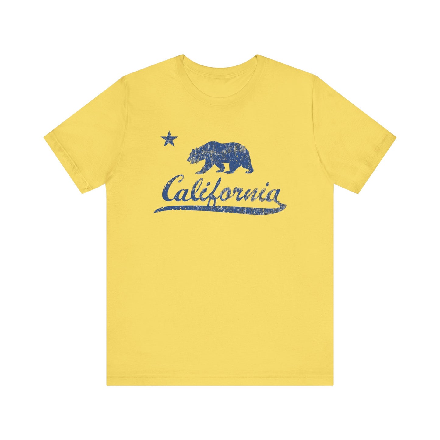 California (with Golden Bear & North Star) - Unisex Jersey Short Sleeve Tee