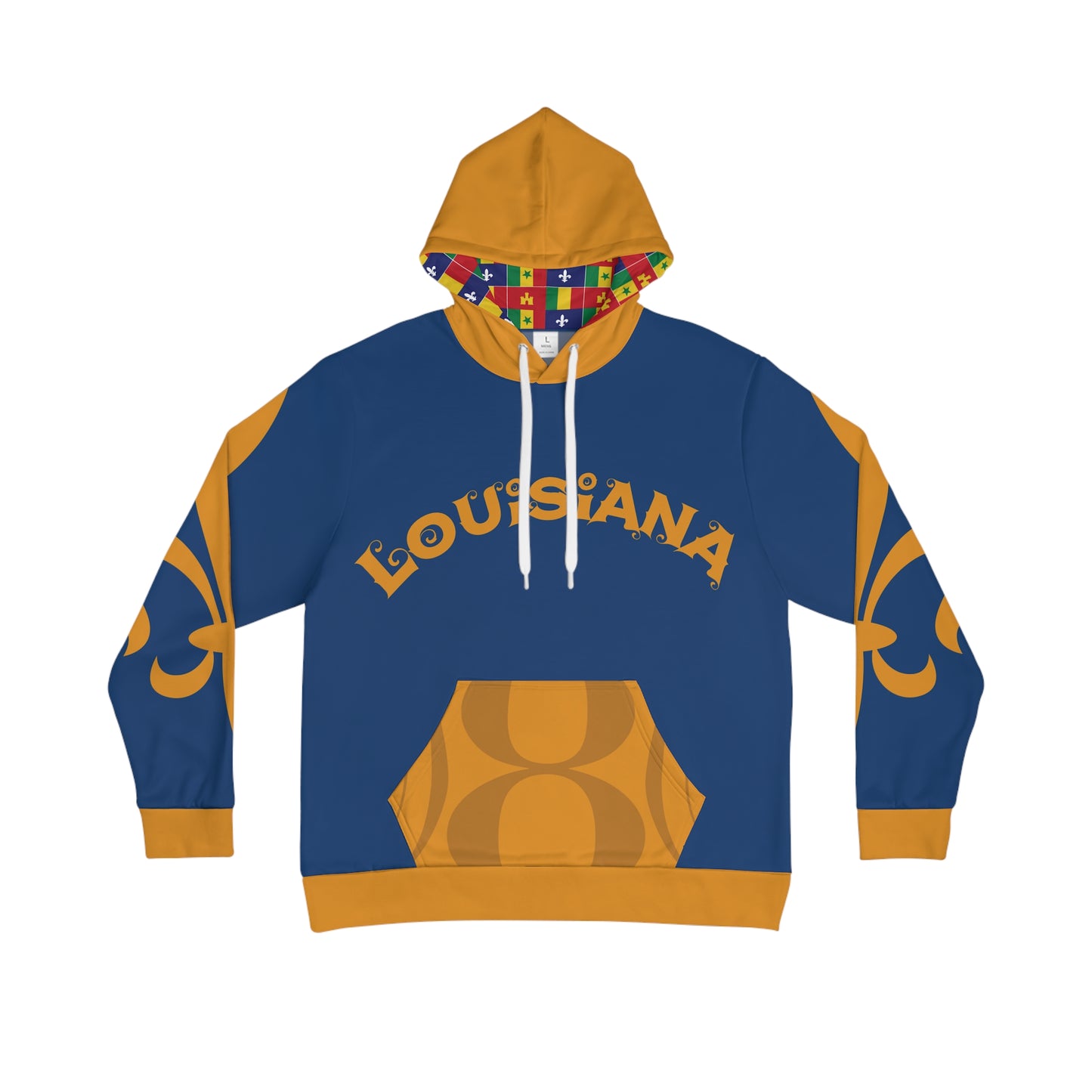 Louisiana S8S (State Flag Version) - Men's Hoodie (AOP)