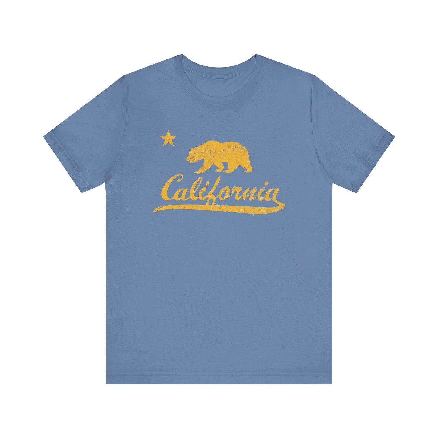 California (with Golden Bear & North Star) - Unisex Jersey Short Sleeve Tee