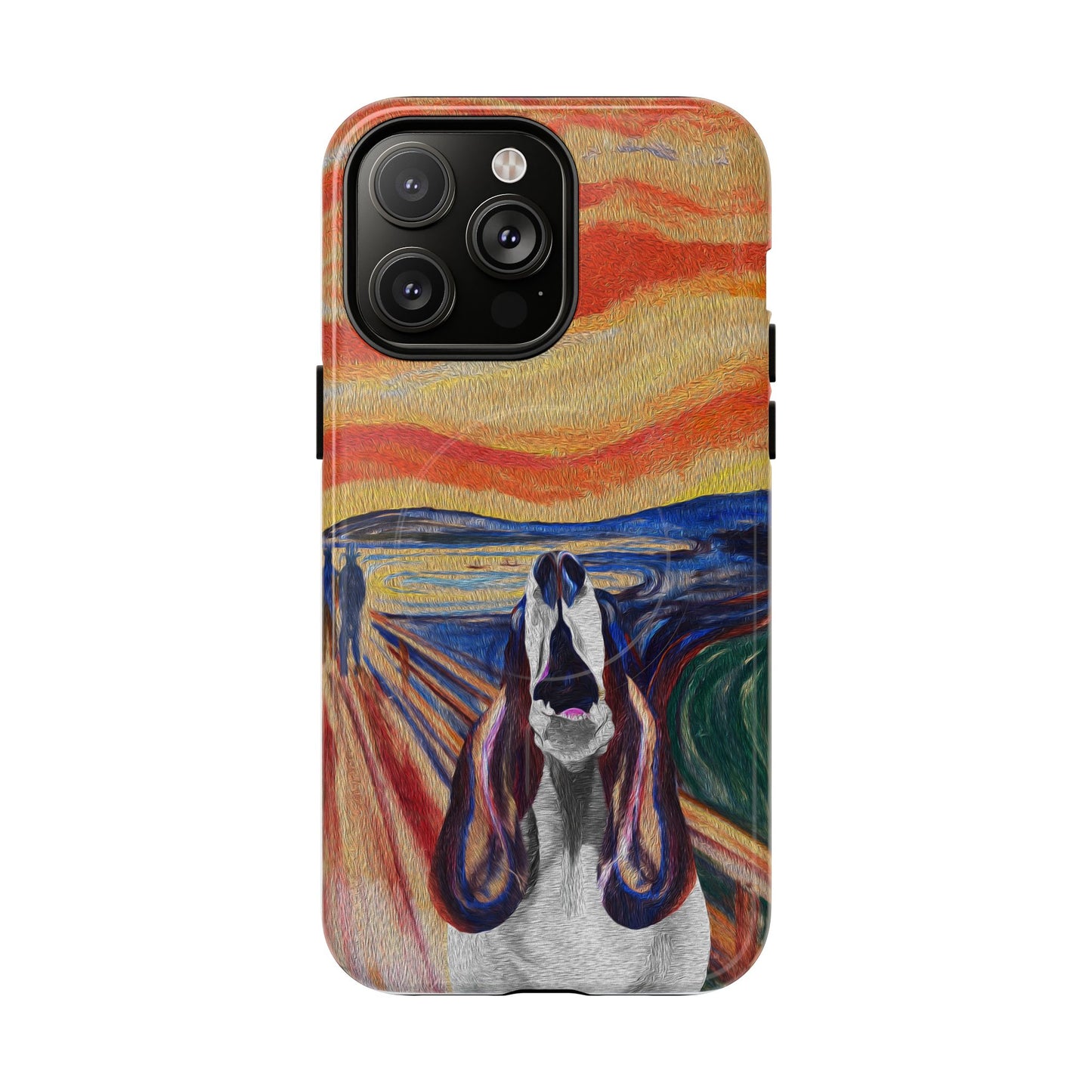 'The Howl' featuring Edvard Munch Basset Hound Inspired Design - Magnetic Case
