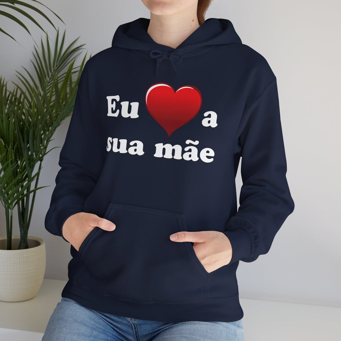 Eu ♥ a sua mãe - Unisex Heavy Blend™ Hooded Sweatshirt