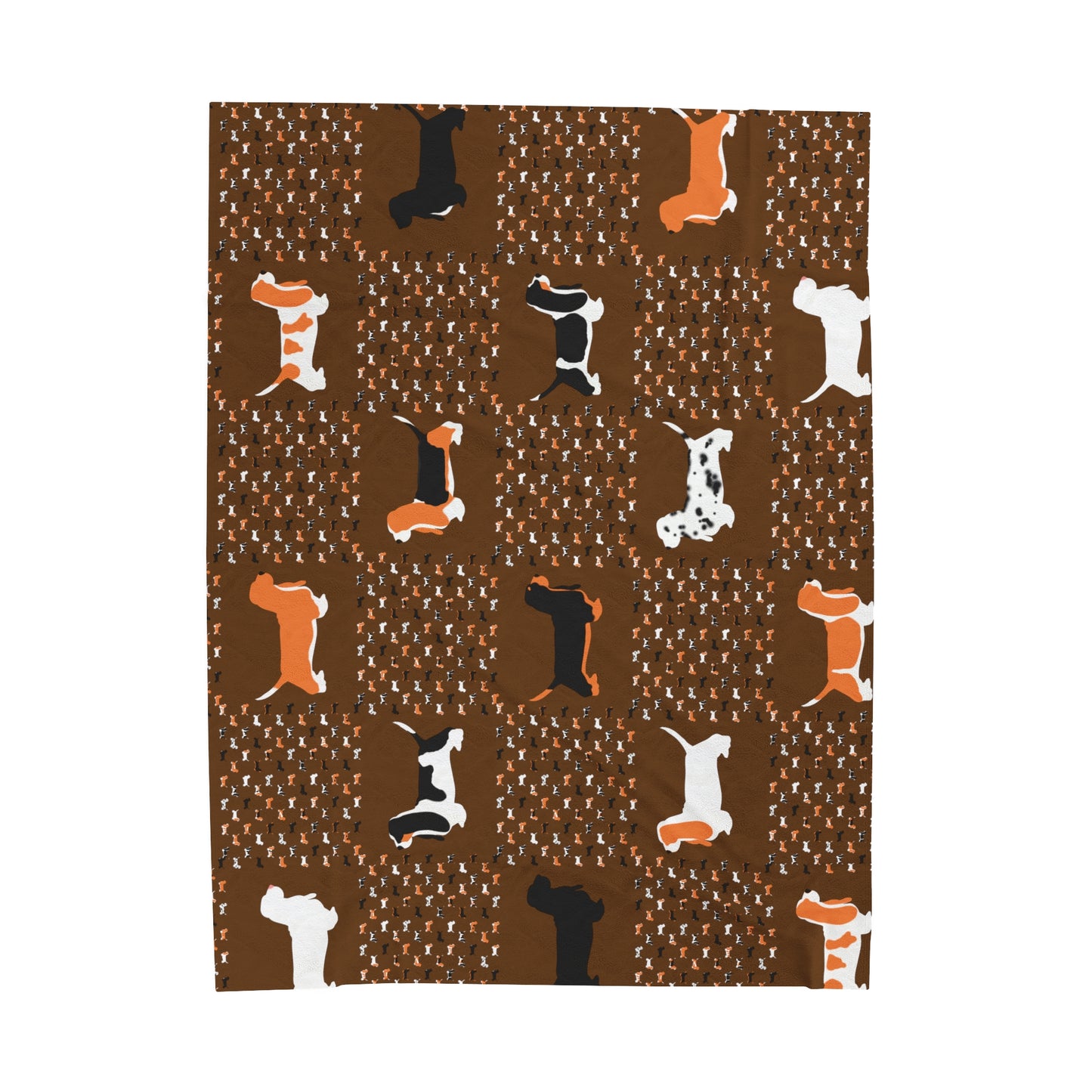Basset Hounds (various coats pattern) - Velveteen Plush Blanket