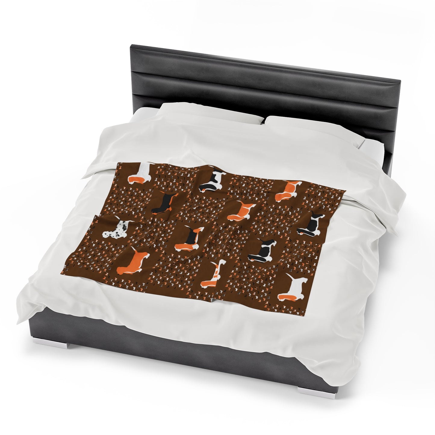 Basset Hounds (various coats pattern) - Velveteen Plush Blanket