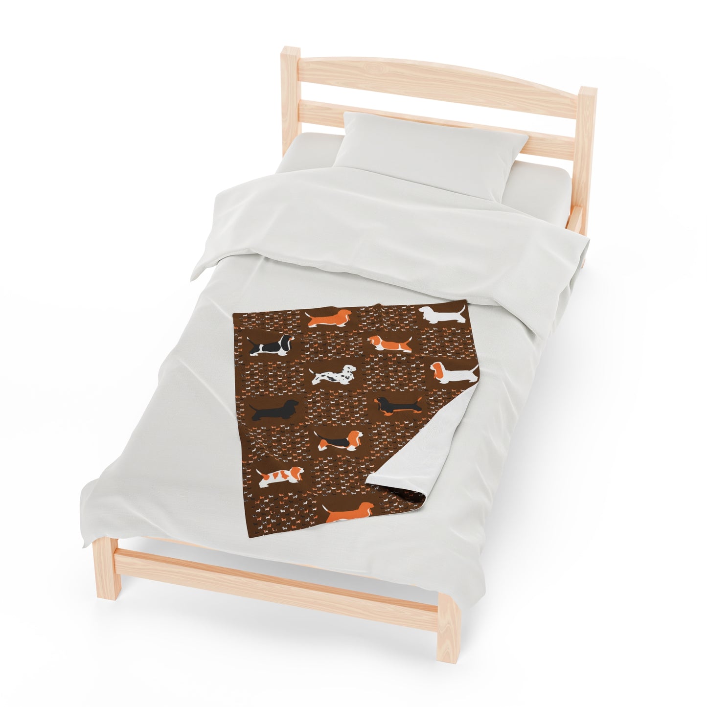 Basset Hounds (various coats pattern) - Velveteen Plush Blanket