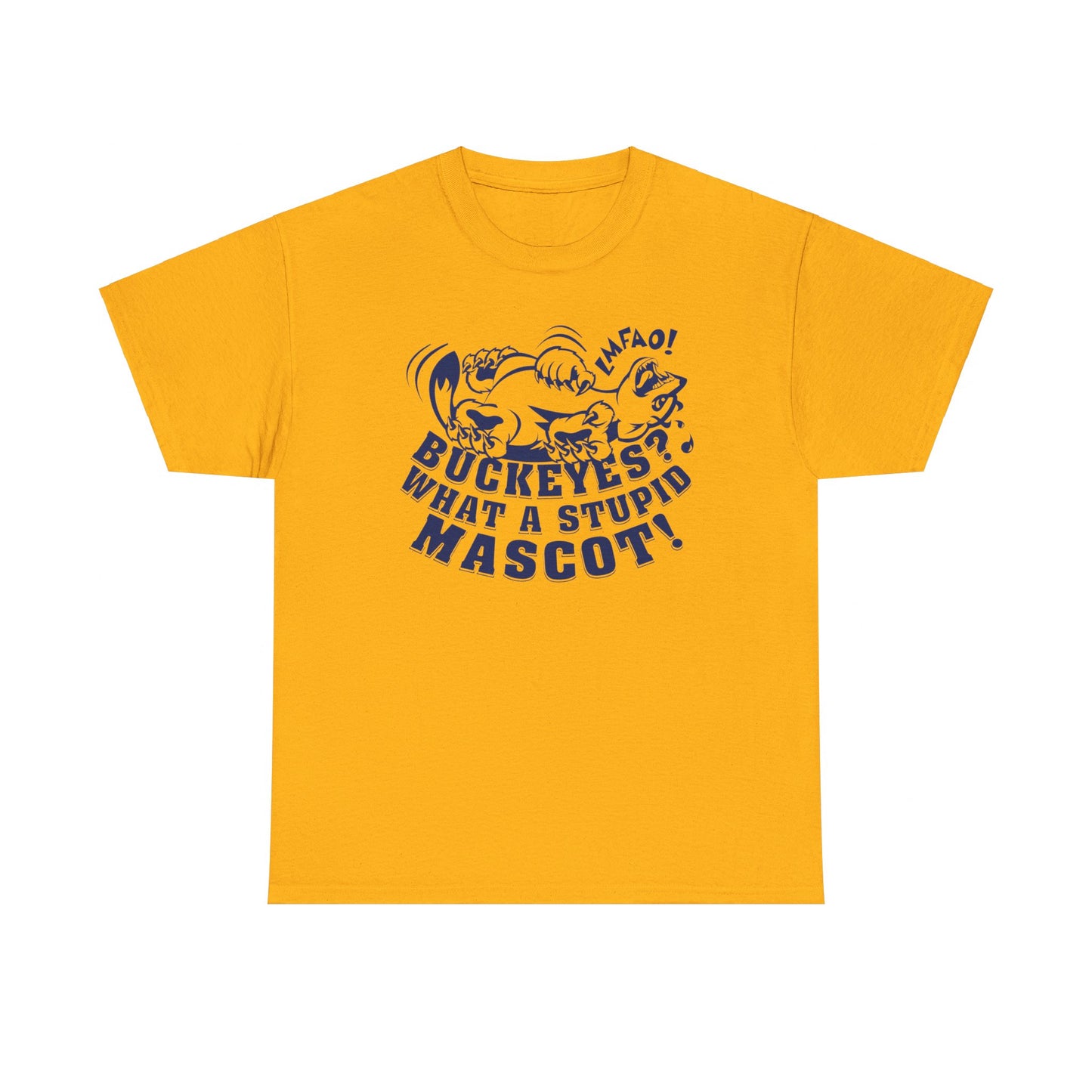 Buckeyes? What A Stupid Mascot! (laughing Wolverine) - Unisex Heavy Cotton Tee Express Delivery available