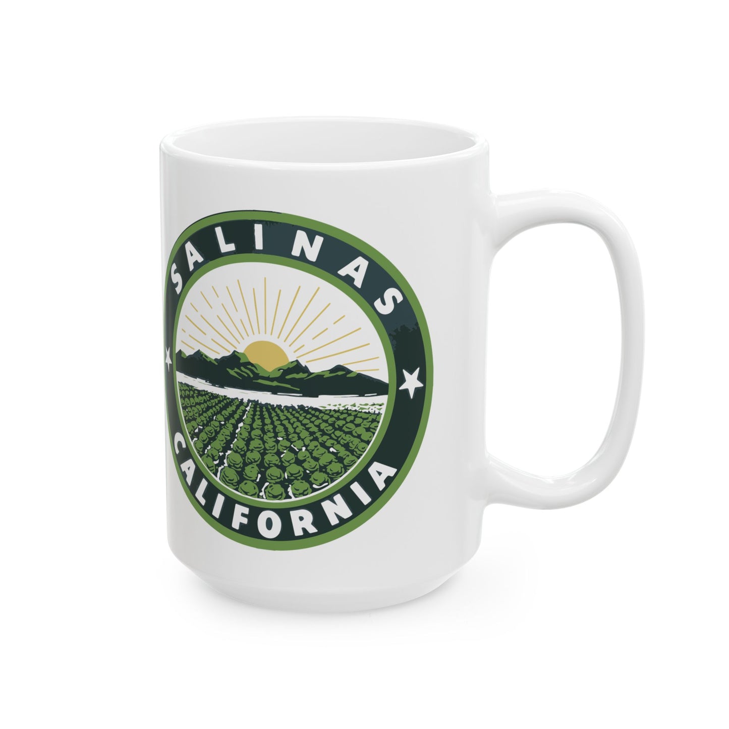 Salinas, California (retro city logo) - Ceramic Mug