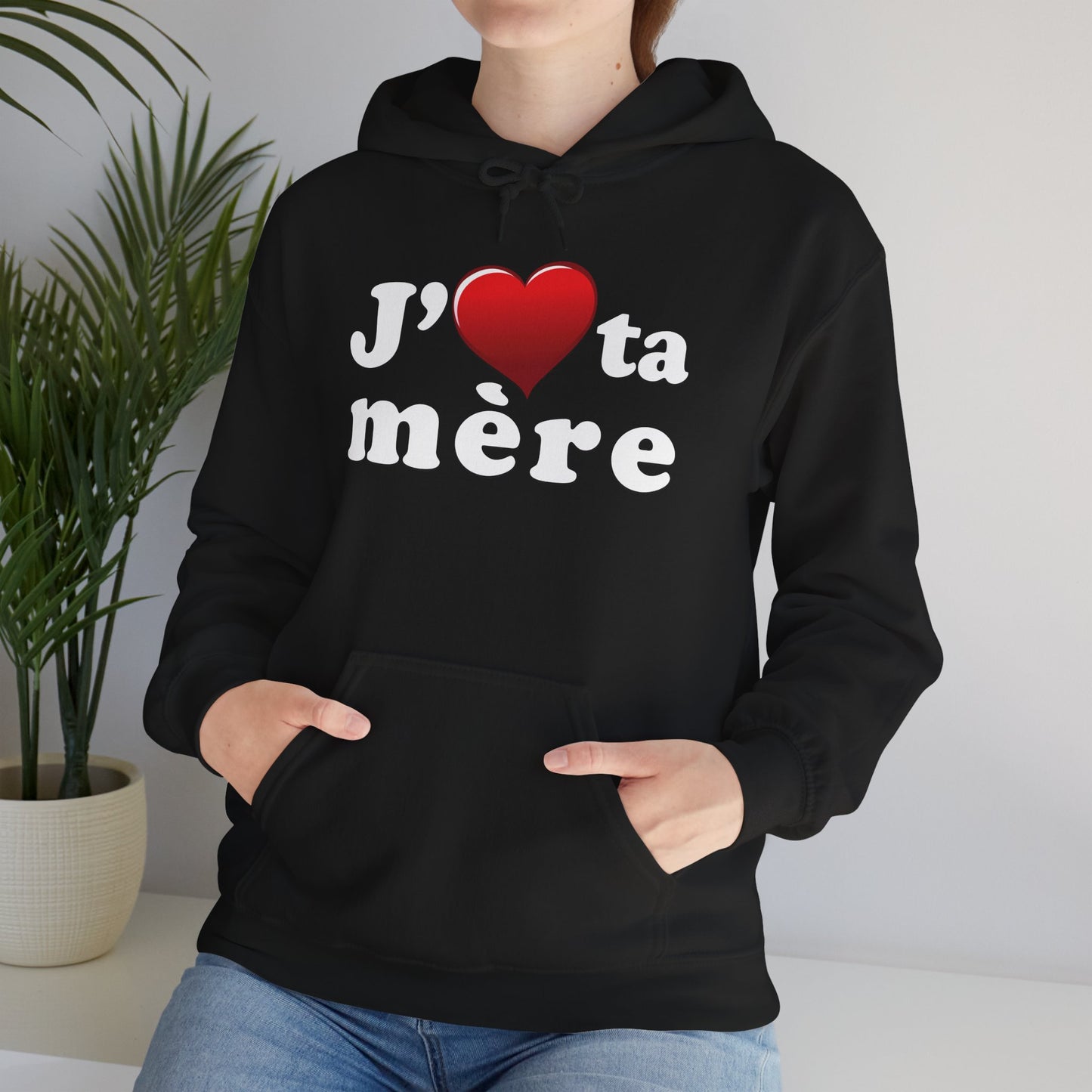J' ♥ te mère - Unisex Heavy Blend™ Hooded Sweatshirt