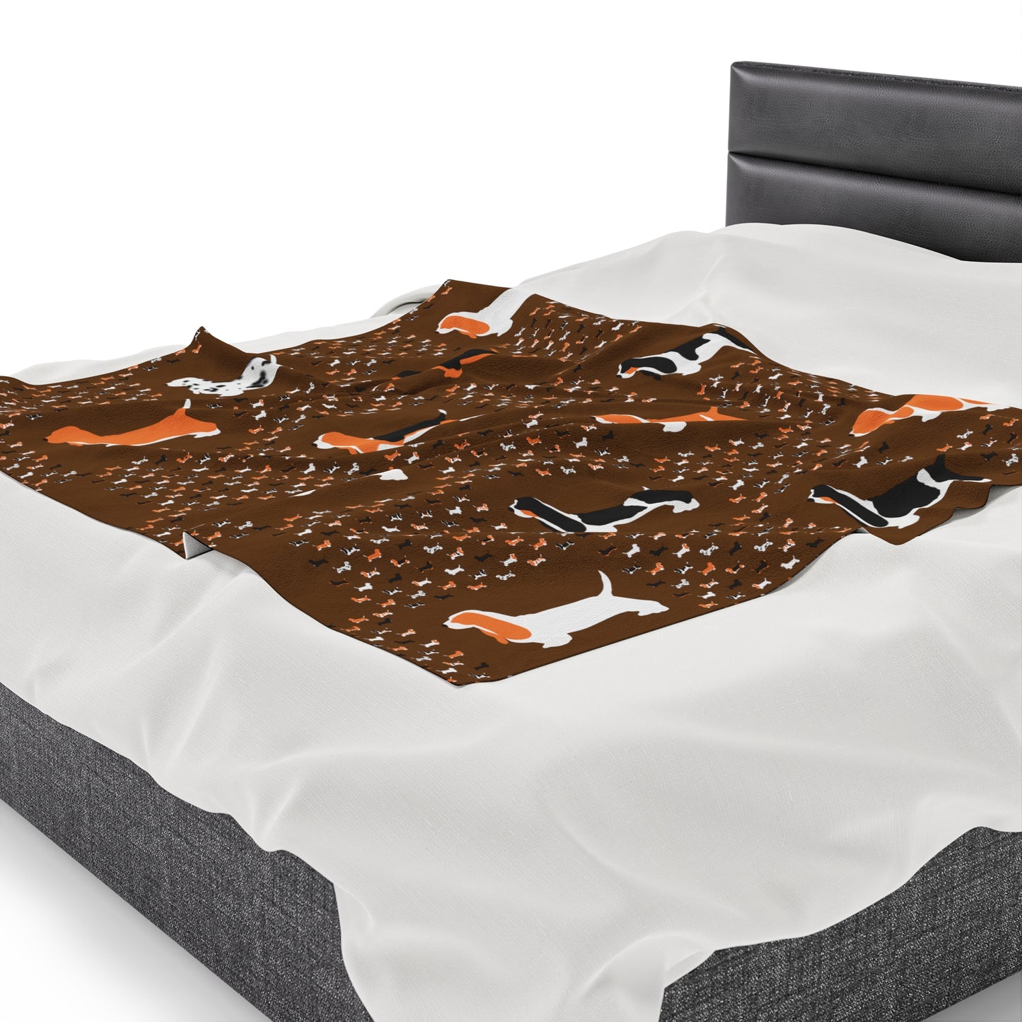 Basset Hounds (various coats pattern) - Velveteen Plush Blanket