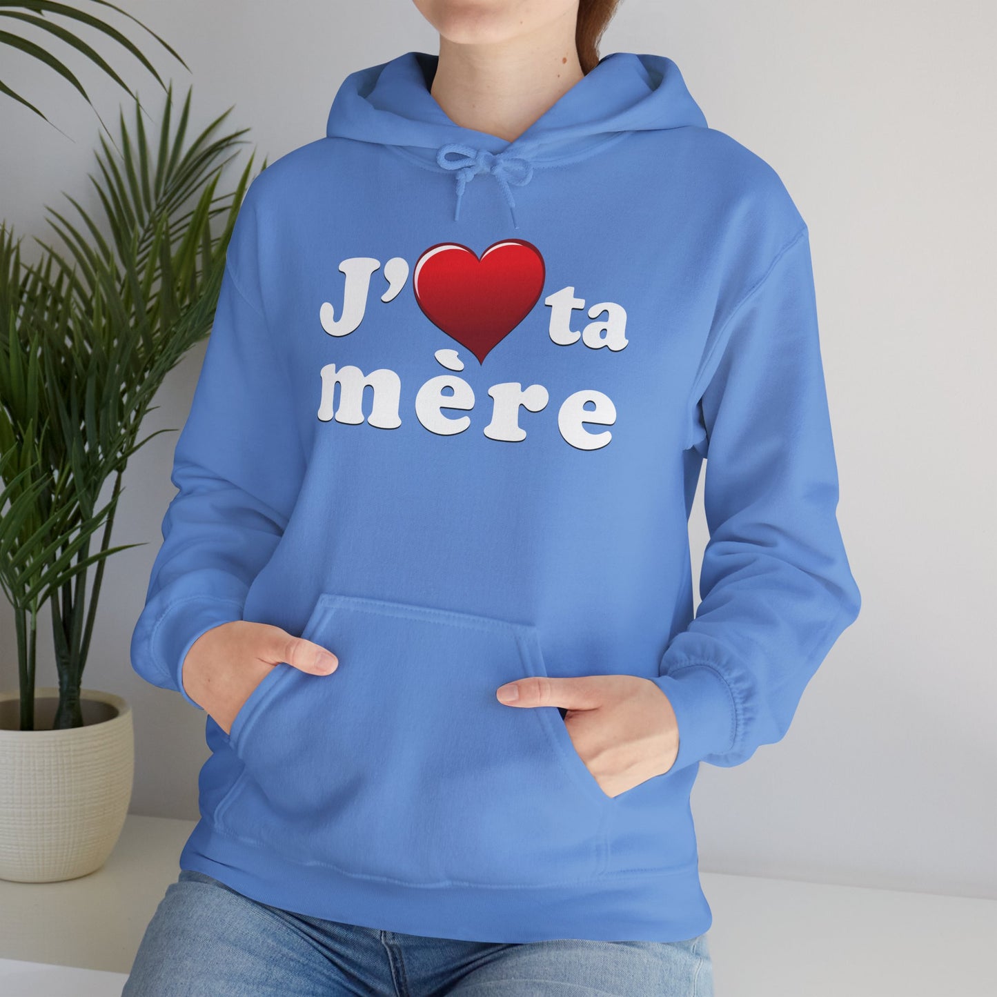 J' ♥ te mère - Unisex Heavy Blend™ Hooded Sweatshirt