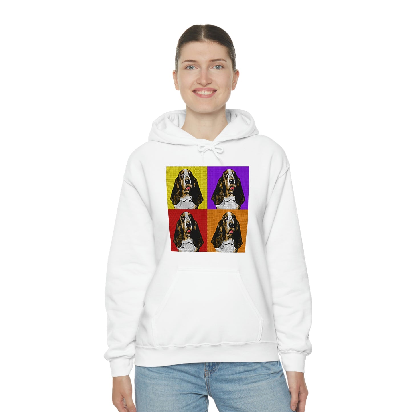 Basset Pop Art - Unisex Heavy Blend™ Hooded Sweatshirt