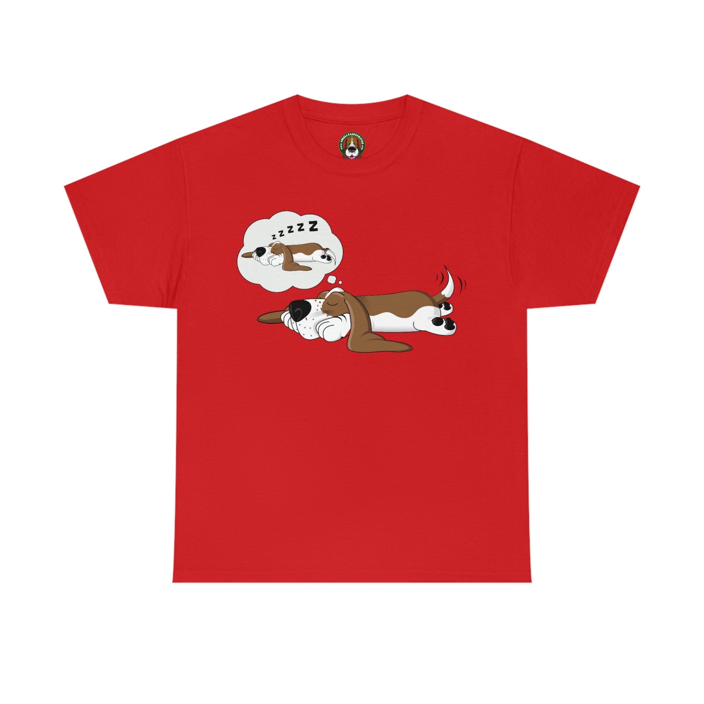 Basset Hound Dreaming of Sleeping - Unisex Heavy Cotton Tee