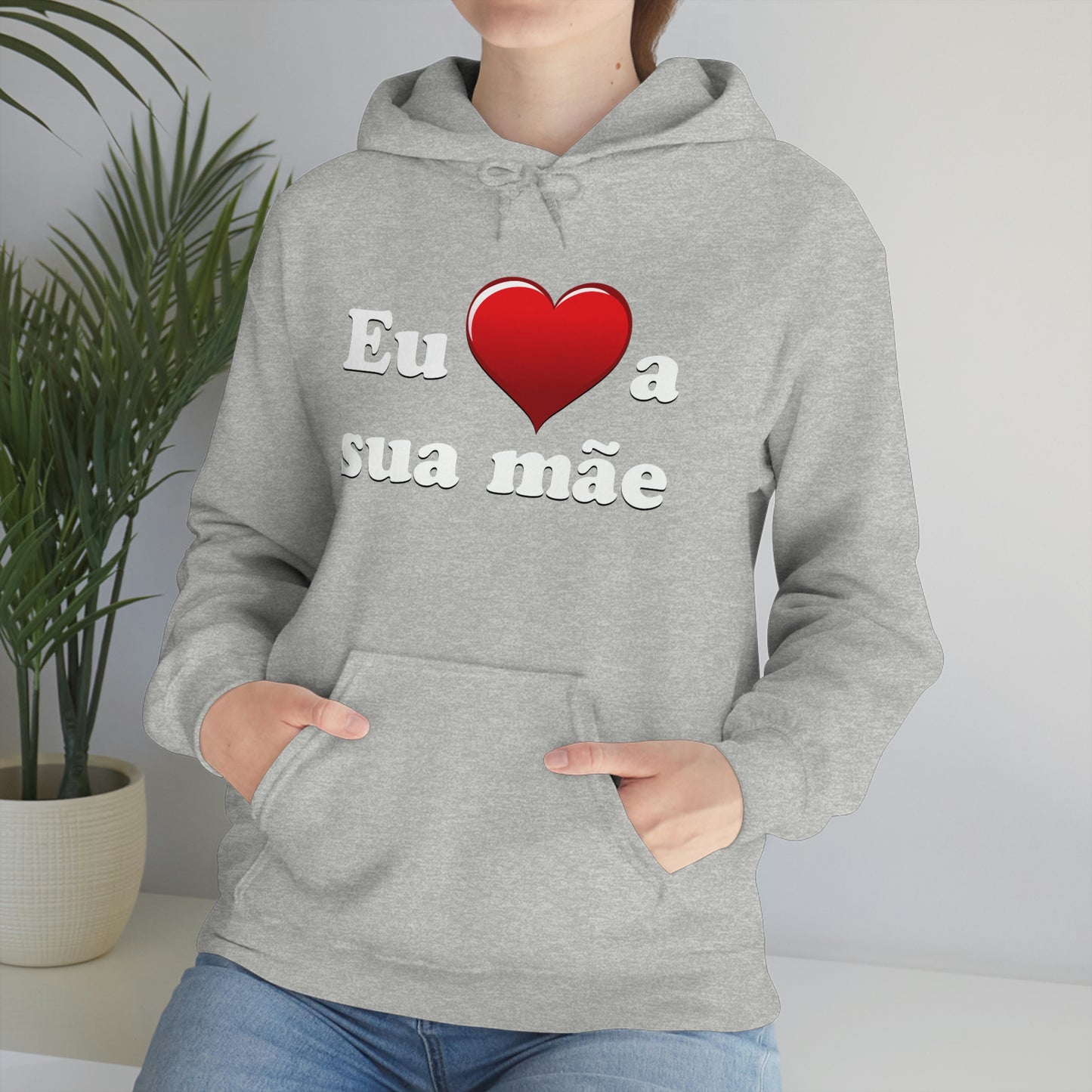 Eu ♥ a sua mãe - Unisex Heavy Blend™ Hooded Sweatshirt