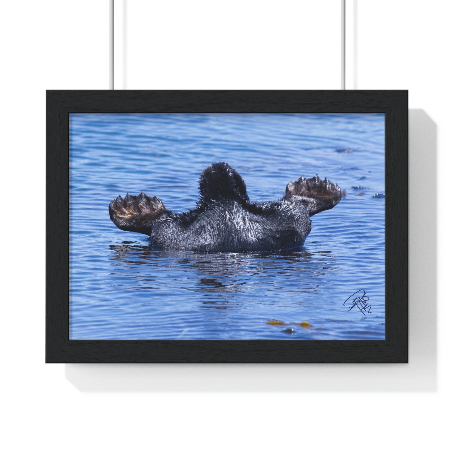 Sea Otter Butt - Premium Framed Horizontal Poster