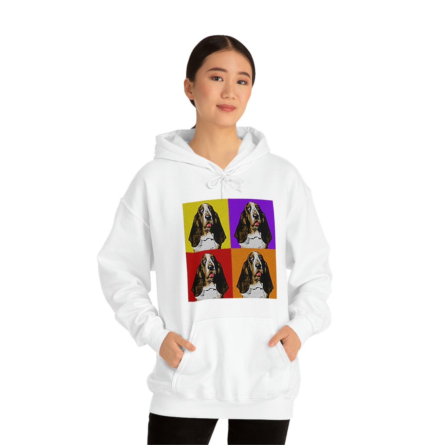 Basset Pop Art - Unisex Heavy Blend™ Hooded Sweatshirt