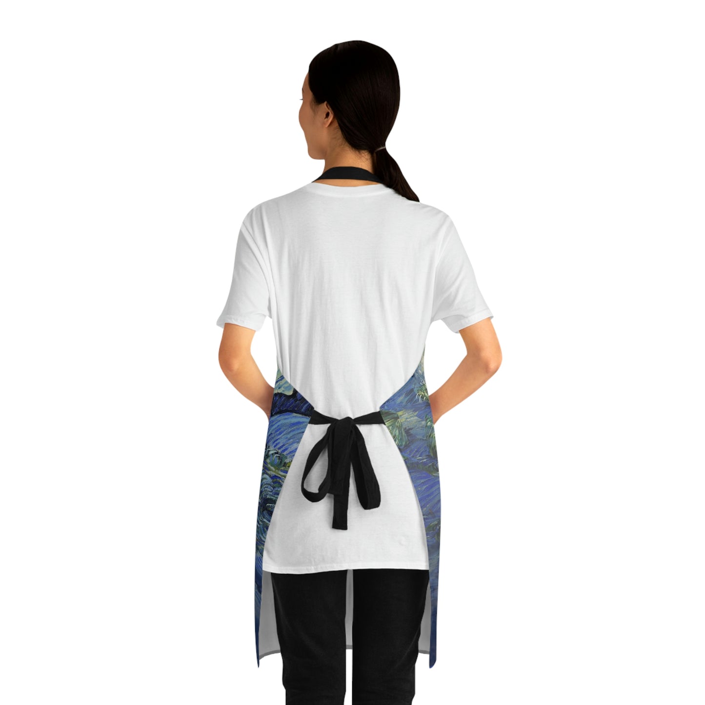 Starry Monterey Night w' pockets - Polyester Apron (AOP)