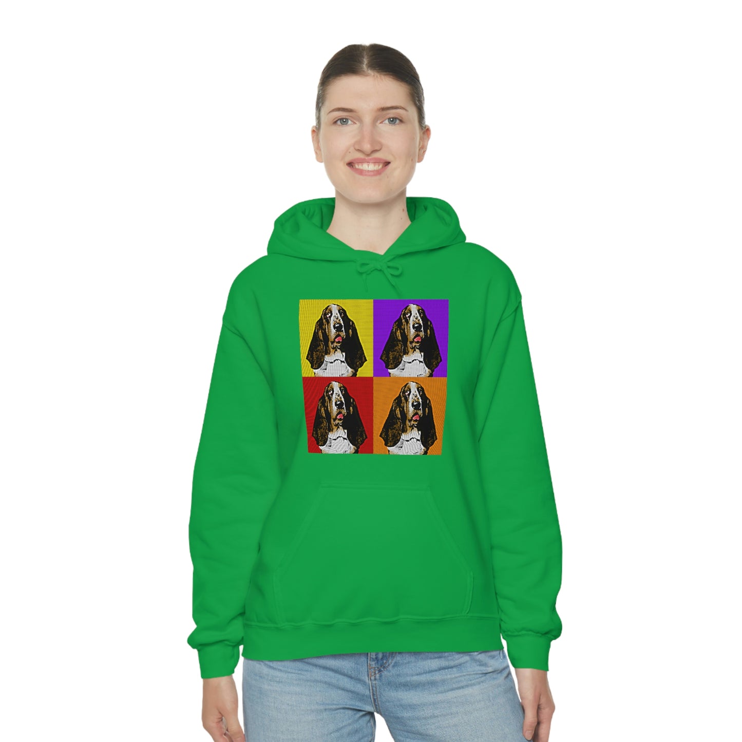 Basset Pop Art - Unisex Heavy Blend™ Hooded Sweatshirt