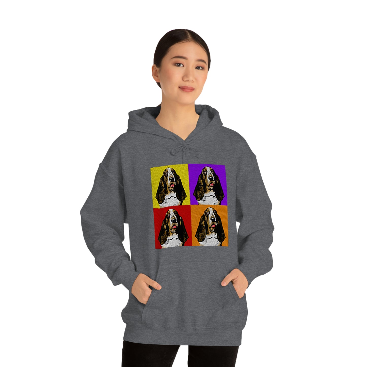 Basset Pop Art - Unisex Heavy Blend™ Hooded Sweatshirt