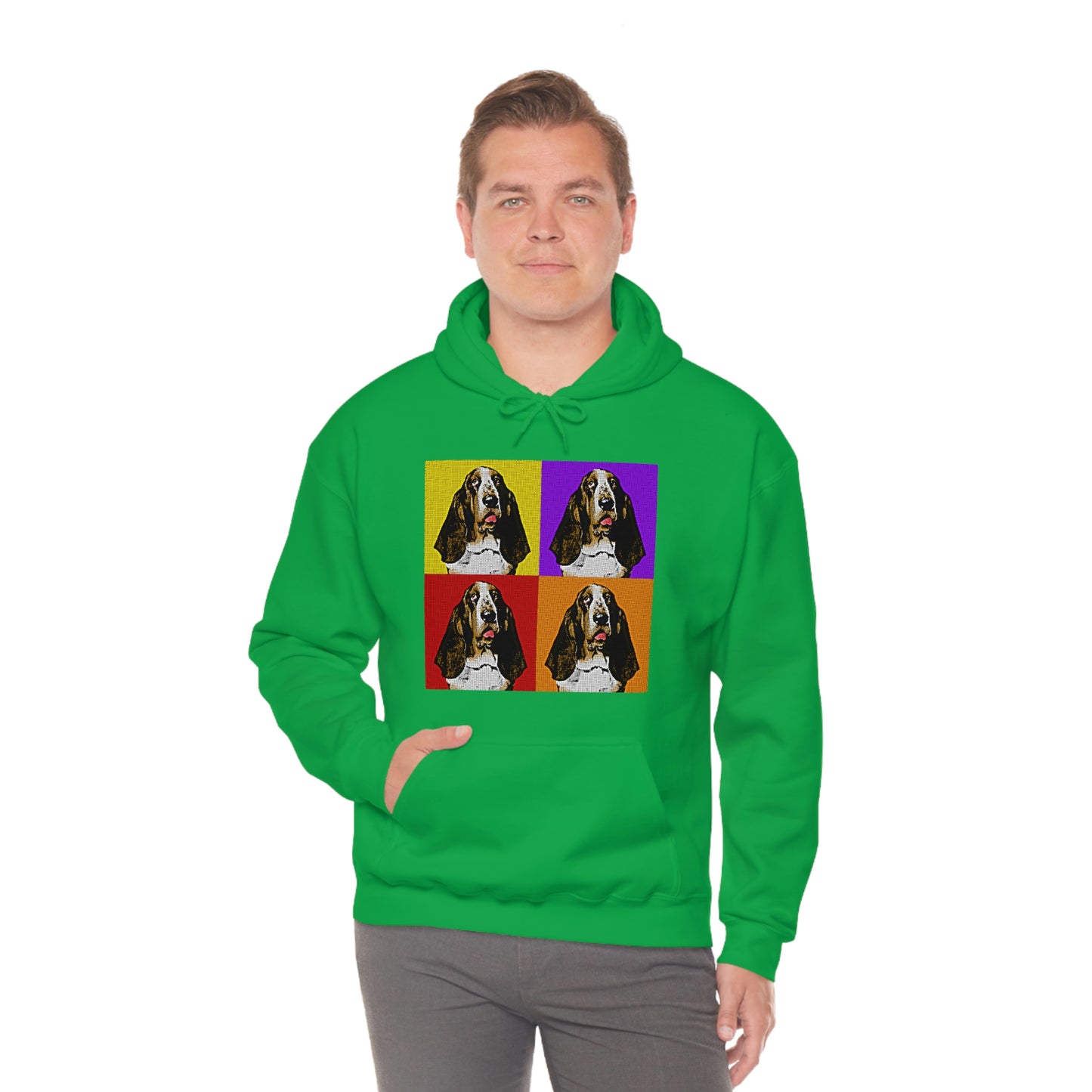 Basset Pop Art - Unisex Heavy Blend™ Hooded Sweatshirt