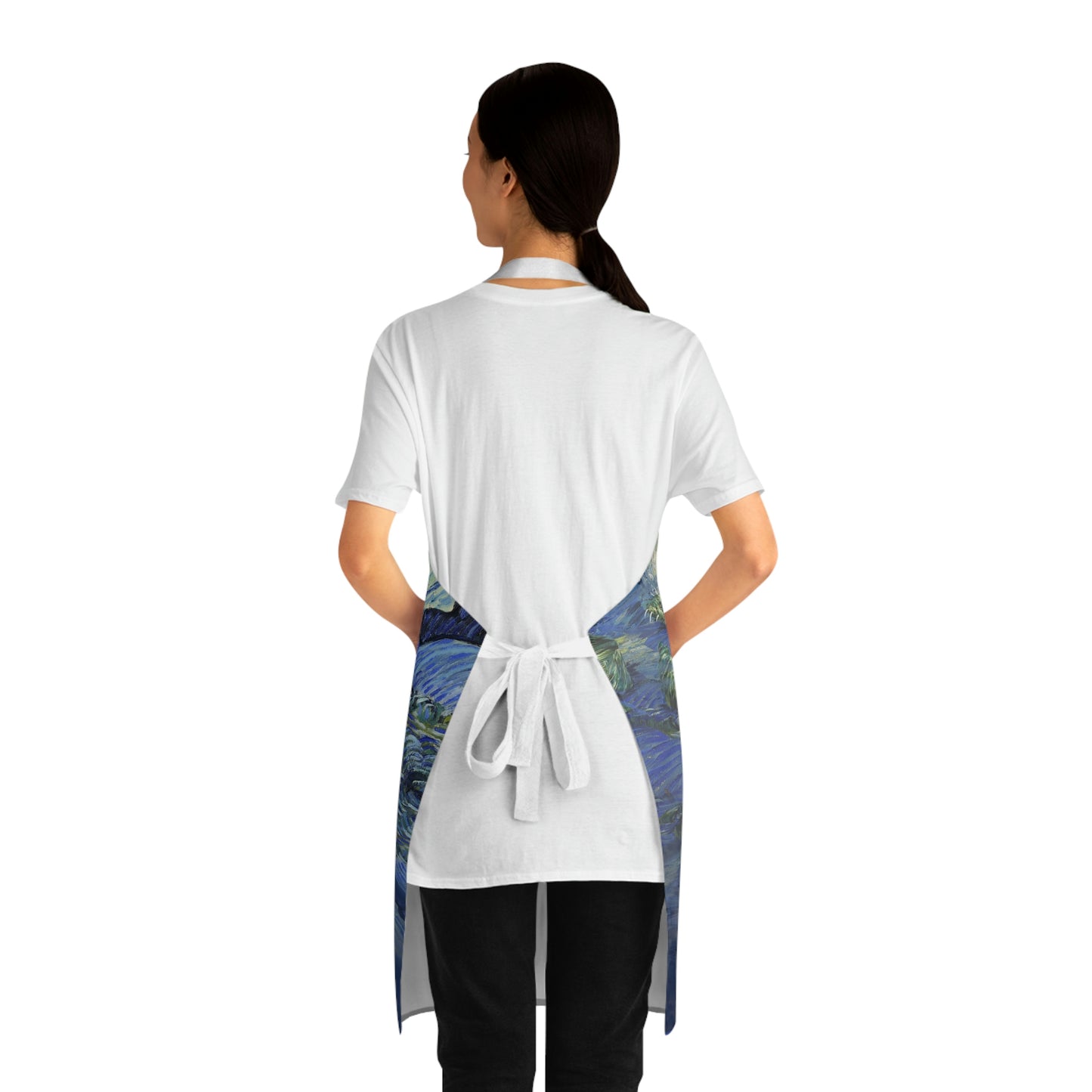 Starry Monterey Night w' pockets - Polyester Apron (AOP)