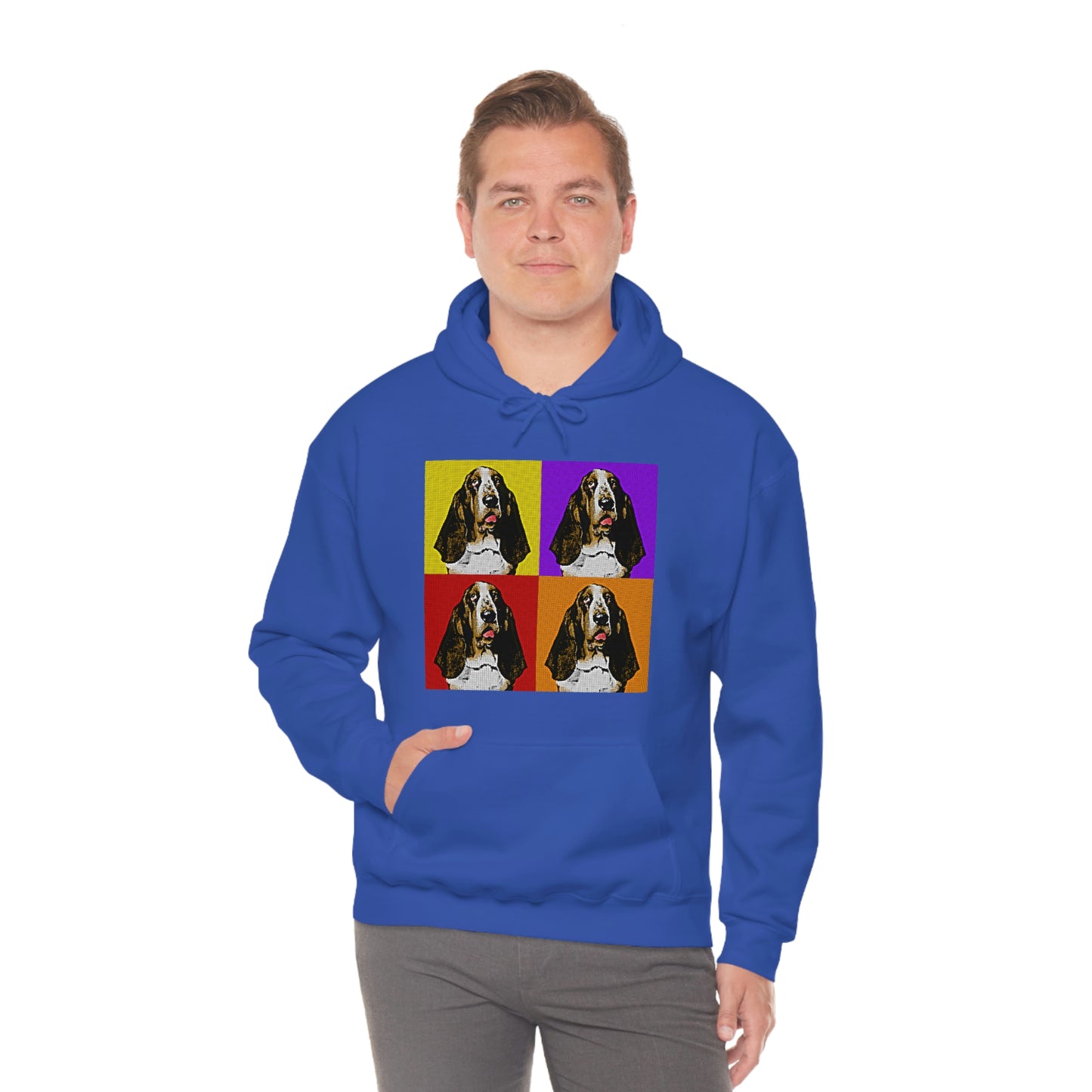 Basset Pop Art - Unisex Heavy Blend™ Hooded Sweatshirt