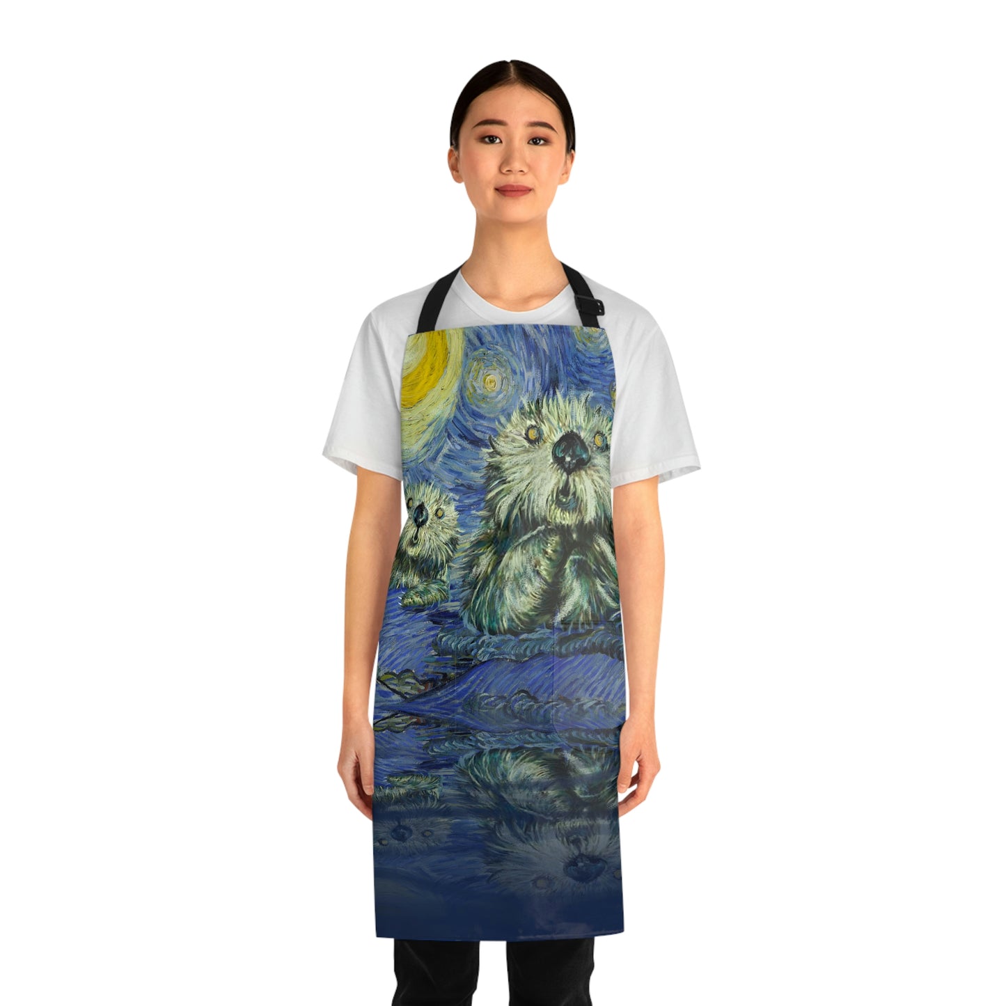 Starry Monterey Night w' pockets - Polyester Apron (AOP)