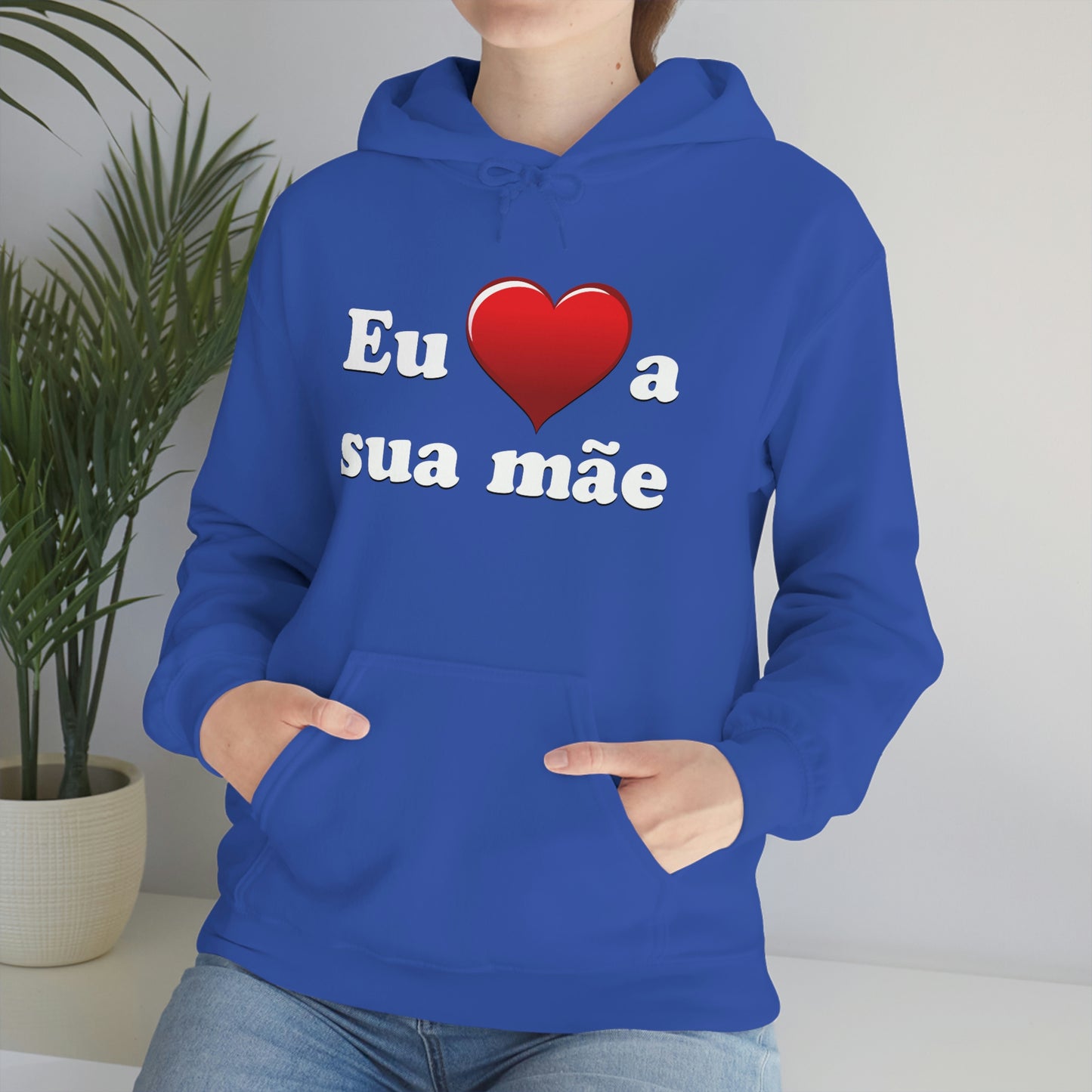 Eu ♥ a sua mãe - Unisex Heavy Blend™ Hooded Sweatshirt