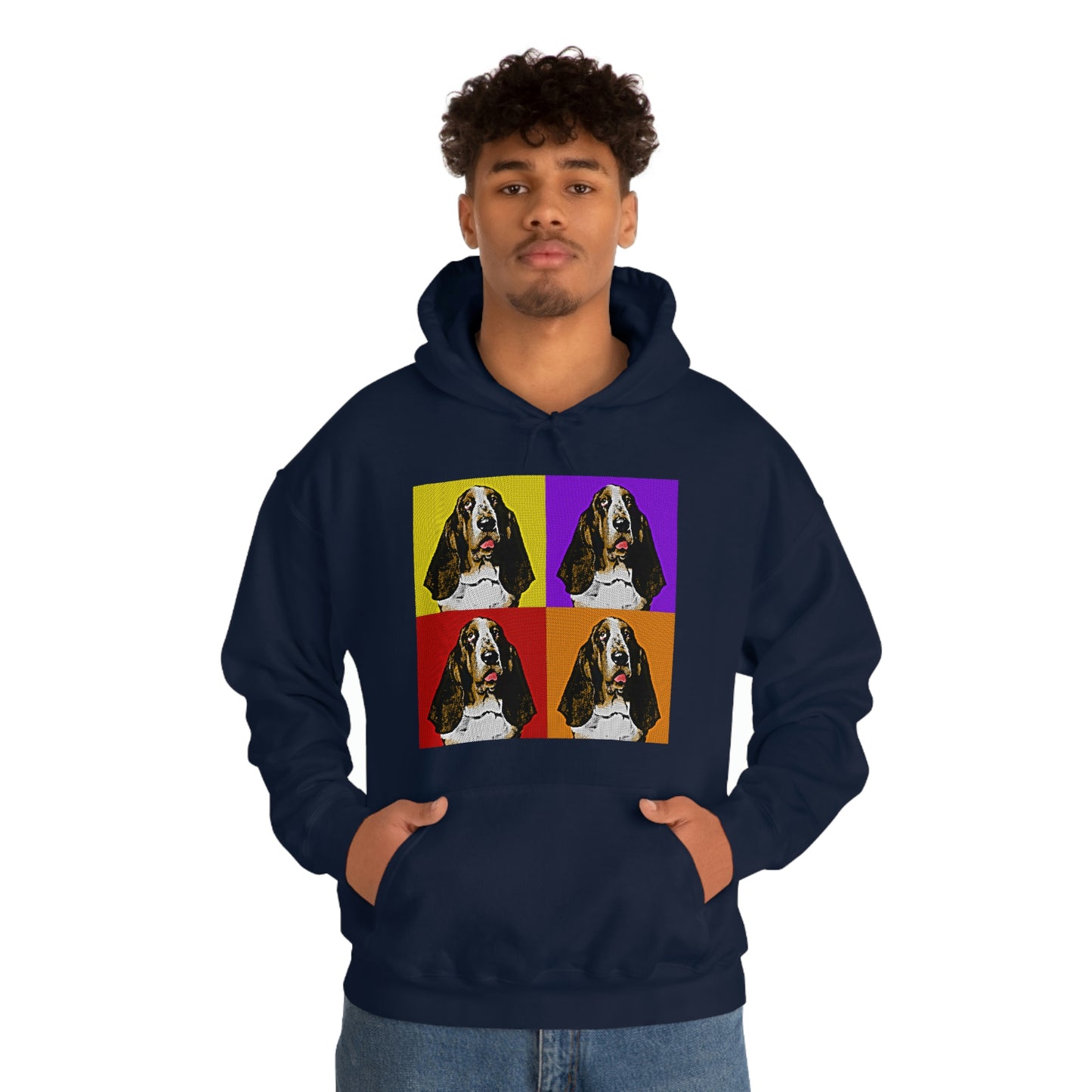 Basset Pop Art - Unisex Heavy Blend™ Hooded Sweatshirt