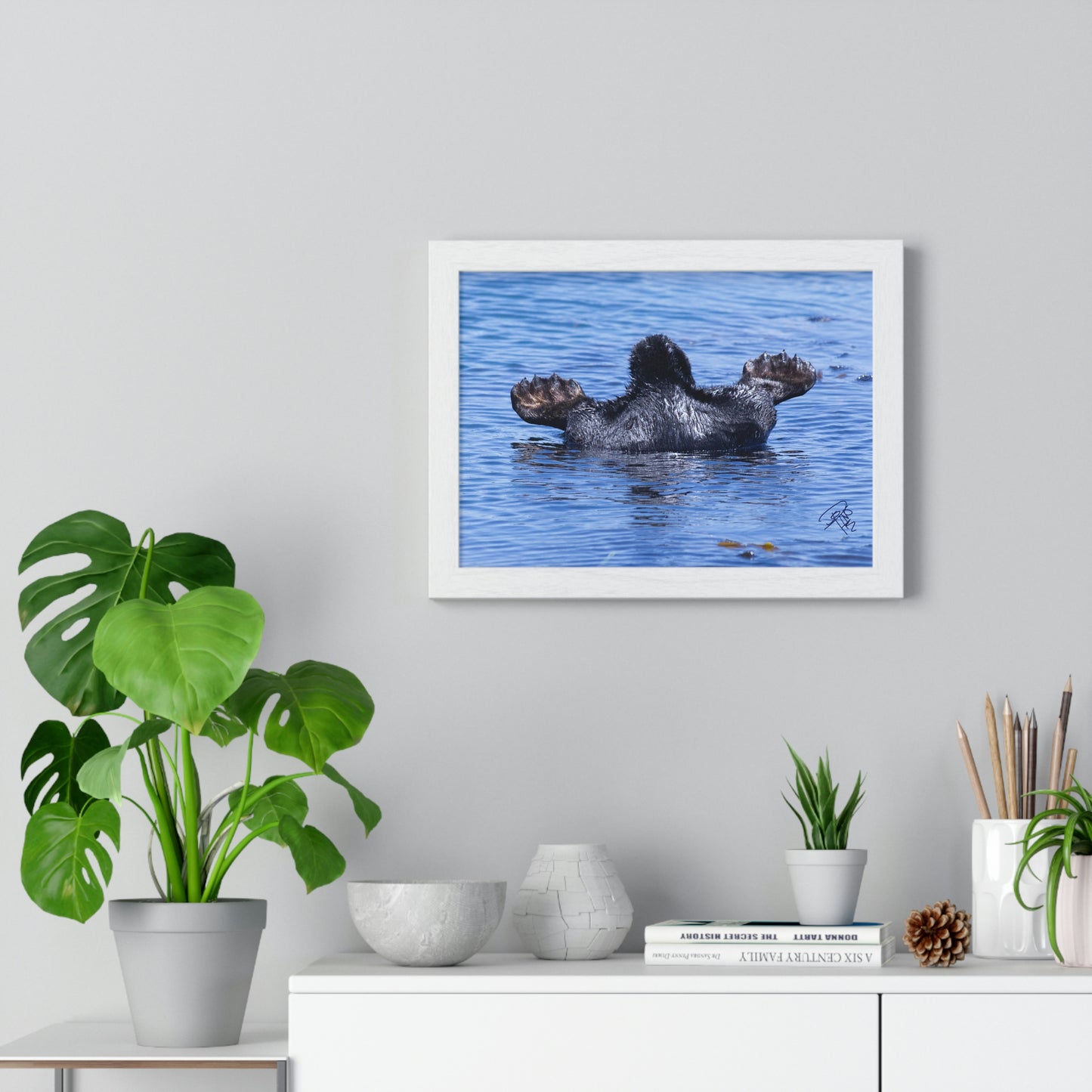 Sea Otter Butt - Premium Framed Horizontal Poster