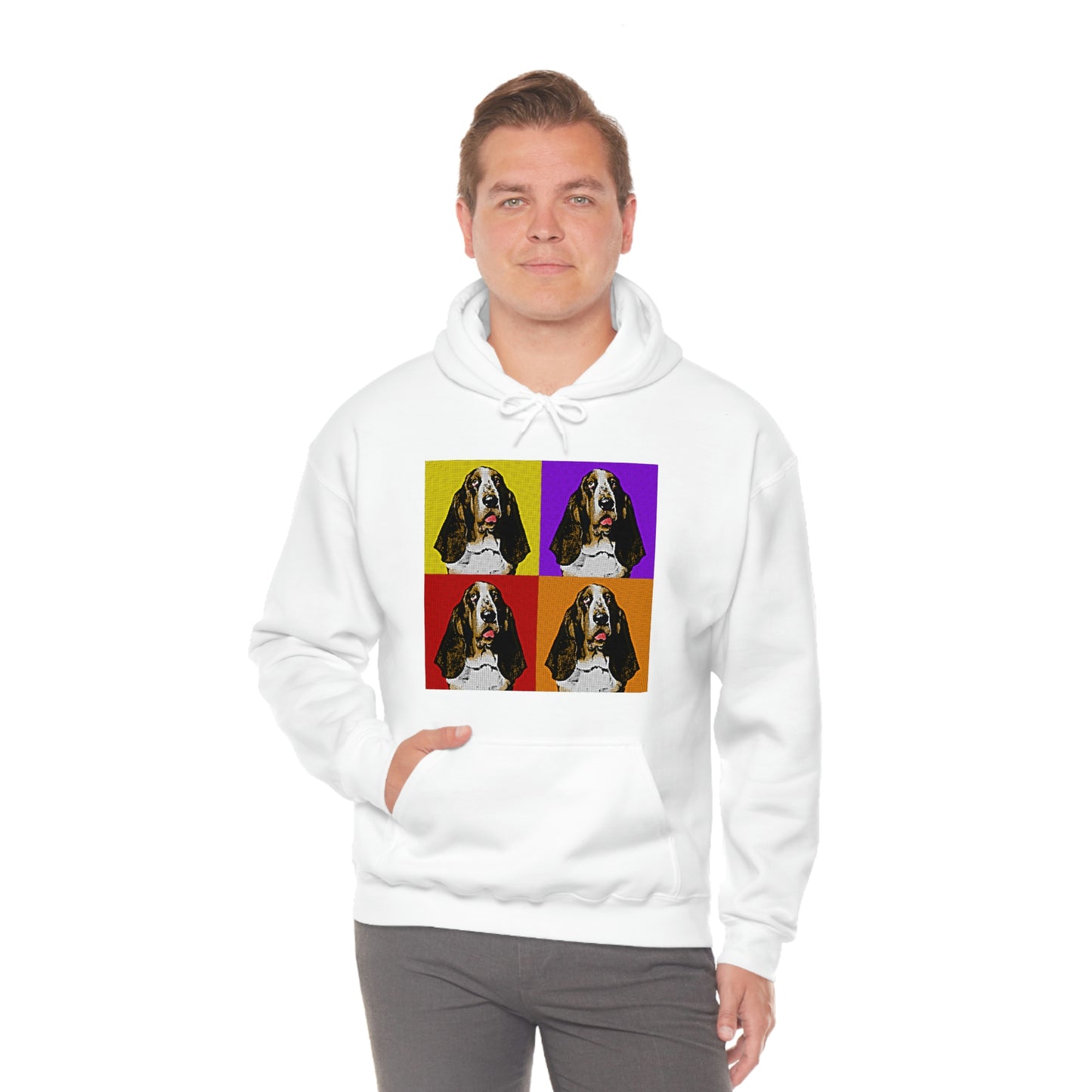 Basset Pop Art - Unisex Heavy Blend™ Hooded Sweatshirt