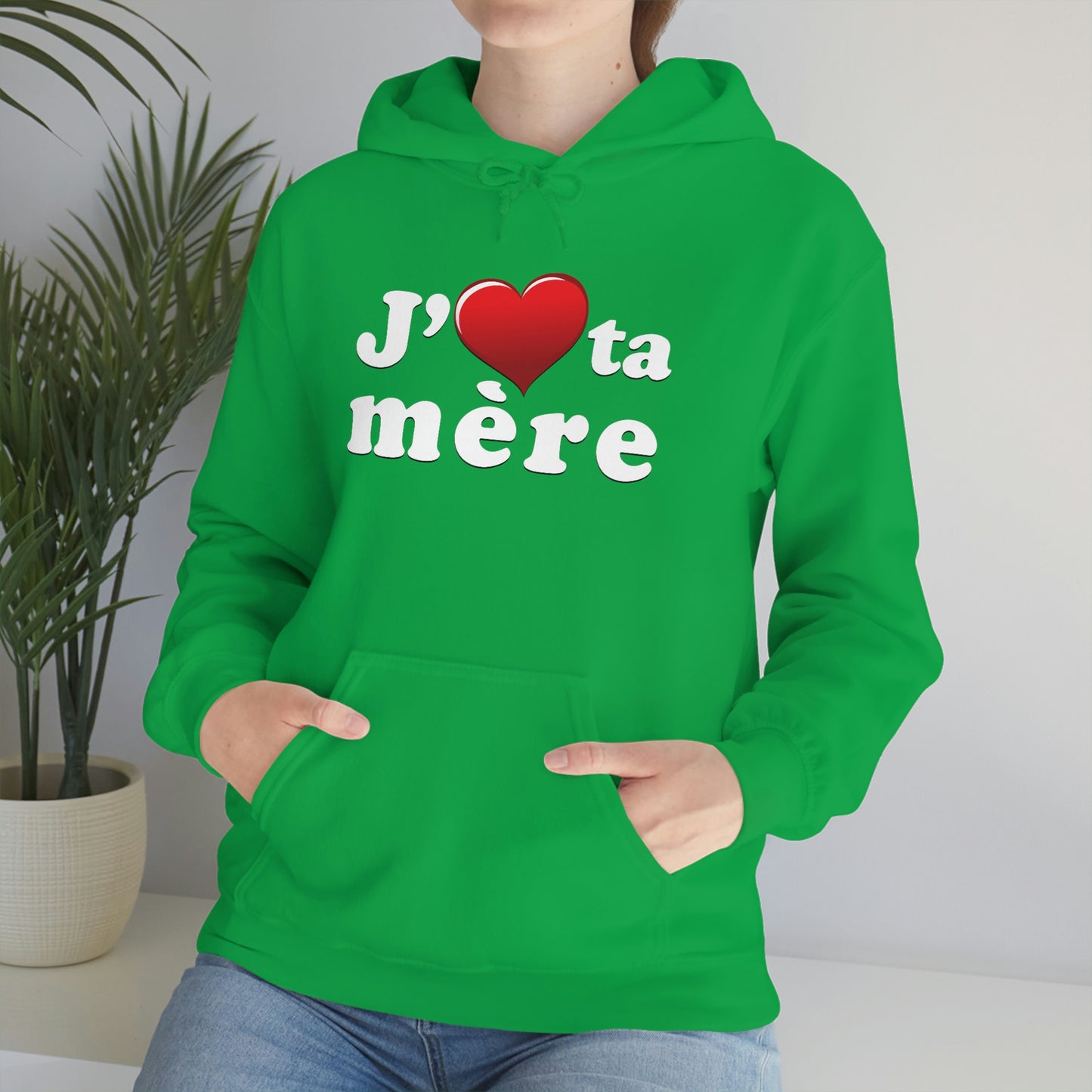 J' ♥ te mère - Unisex Heavy Blend™ Hooded Sweatshirt