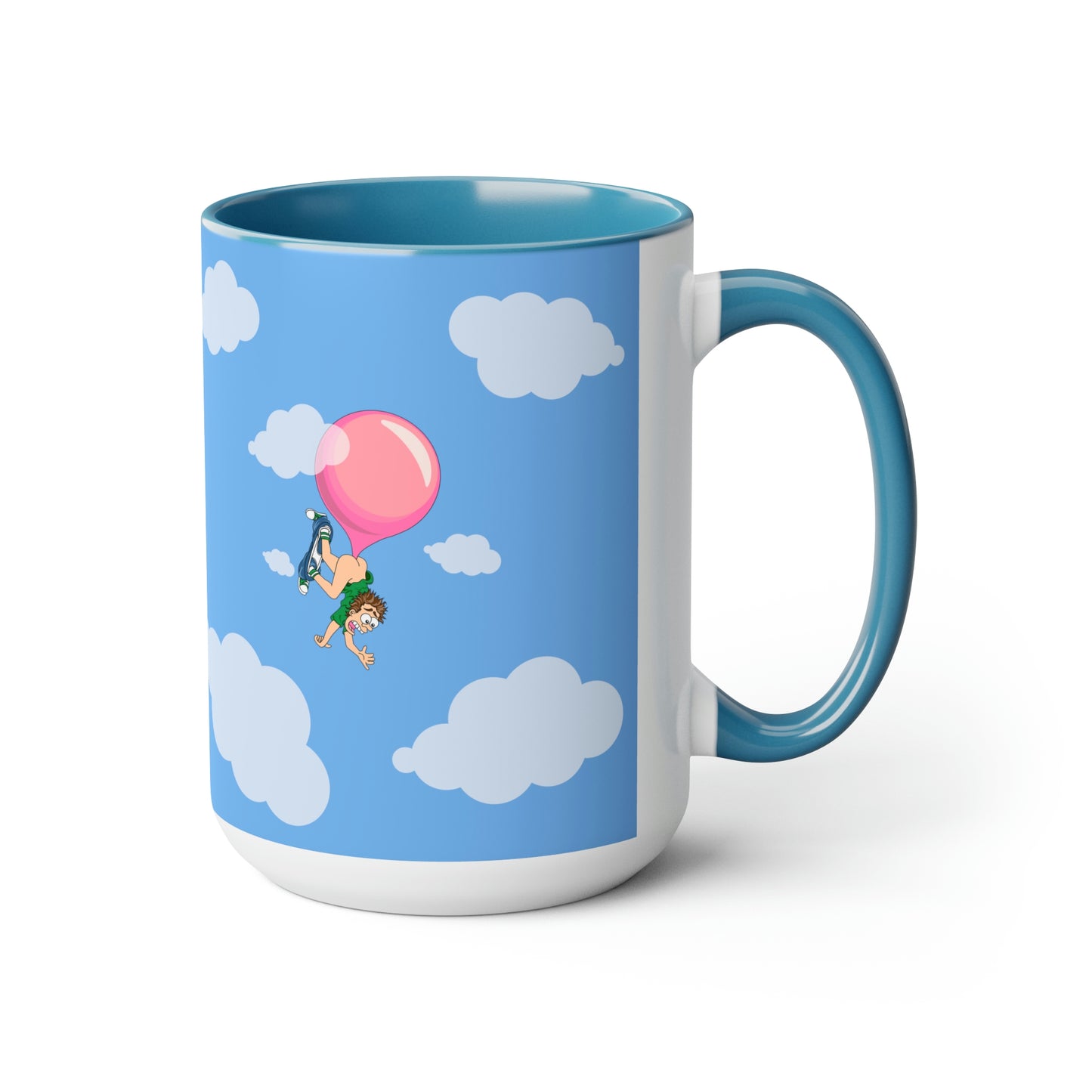 Don't Swallow Your Bubble Gum - Two-Tone Coffee Mugs, 15oz