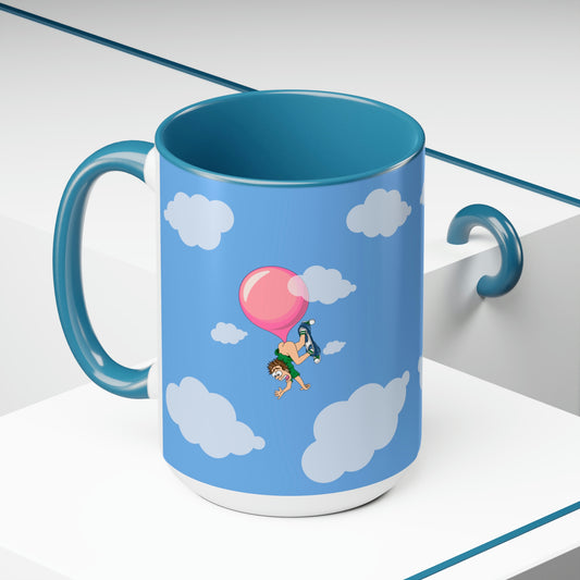 Don't Swallow Your Bubble Gum - Two-Tone Coffee Mugs, 15oz