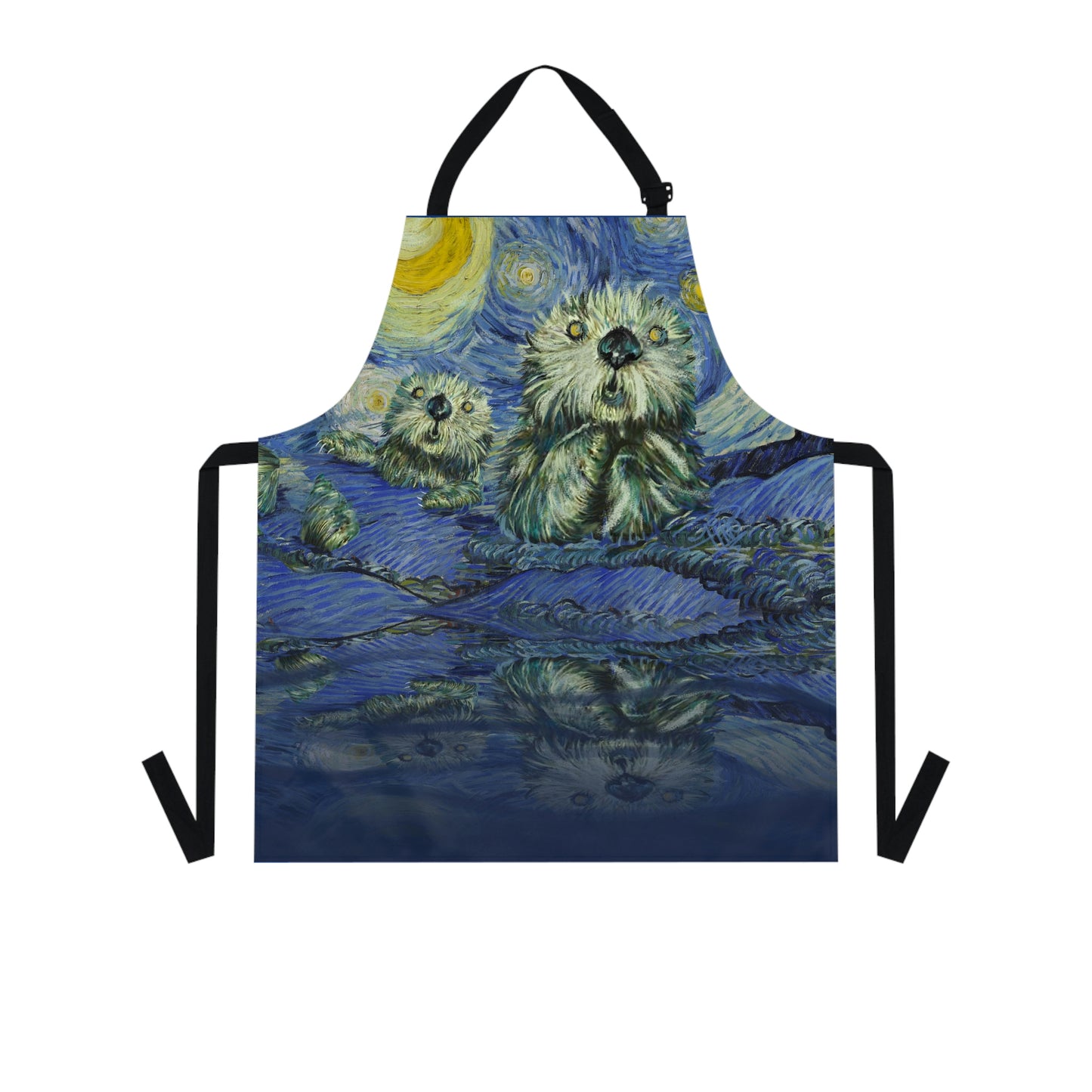 Starry Monterey Night w' pockets - Polyester Apron (AOP)