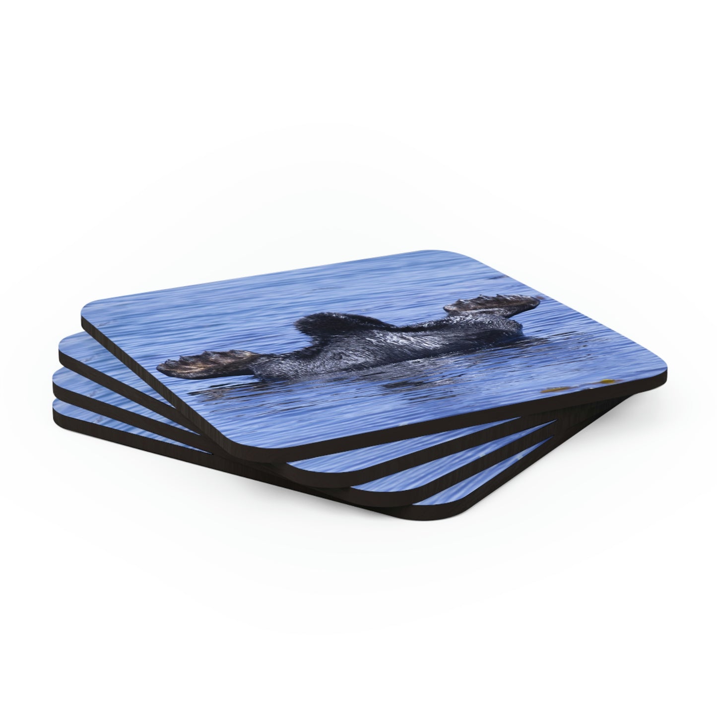 Sea Otter Butt - Corkwood Coaster Set