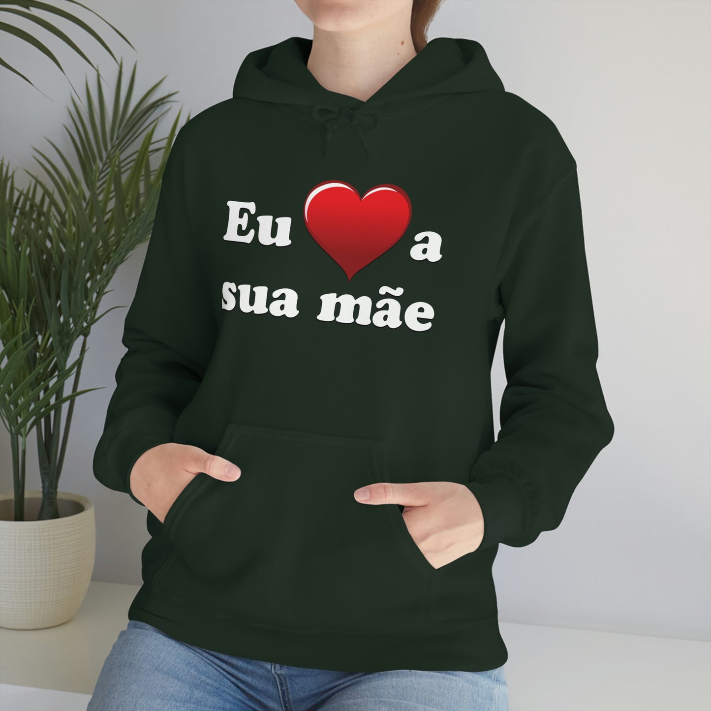 Eu ♥ a sua mãe - Unisex Heavy Blend™ Hooded Sweatshirt