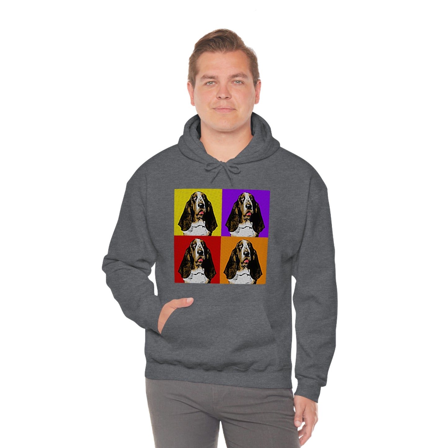 Basset Pop Art - Unisex Heavy Blend™ Hooded Sweatshirt