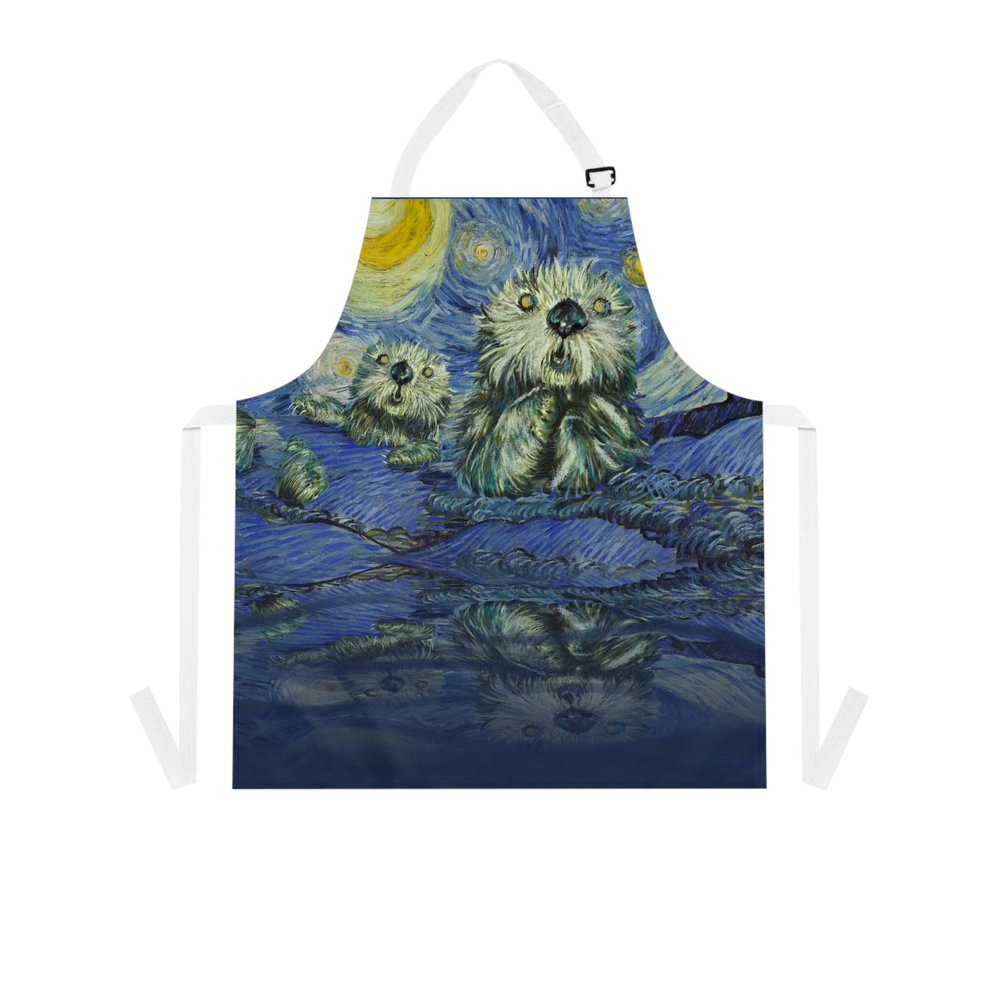 Starry Monterey Night w' pockets - Polyester Apron (AOP)