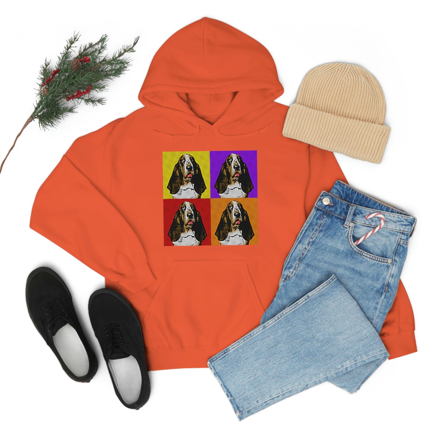 Basset Pop Art - Unisex Heavy Blend™ Hooded Sweatshirt