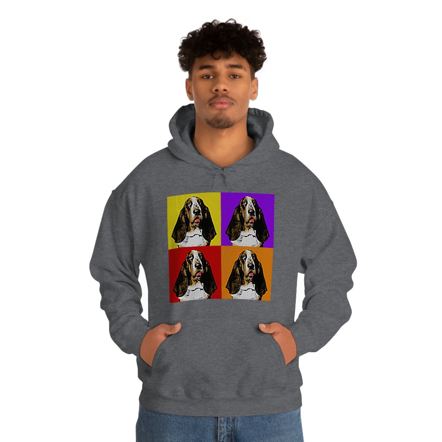 Basset Pop Art - Unisex Heavy Blend™ Hooded Sweatshirt