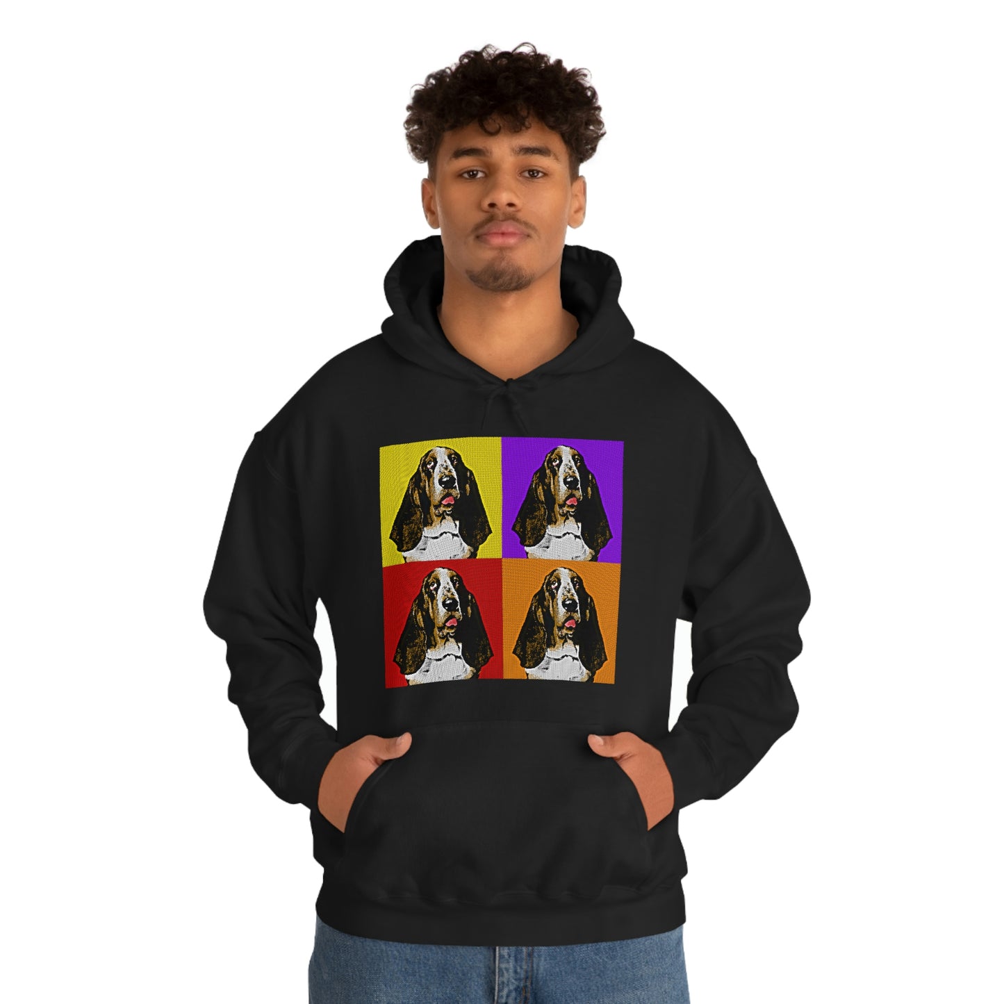 Basset Pop Art - Unisex Heavy Blend™ Hooded Sweatshirt