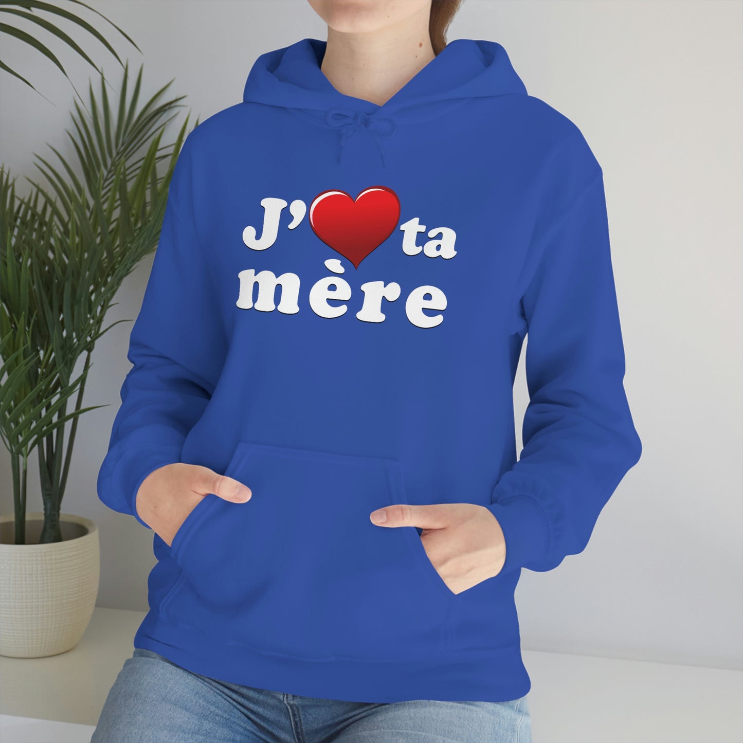 J' ♥ te mère - Unisex Heavy Blend™ Hooded Sweatshirt