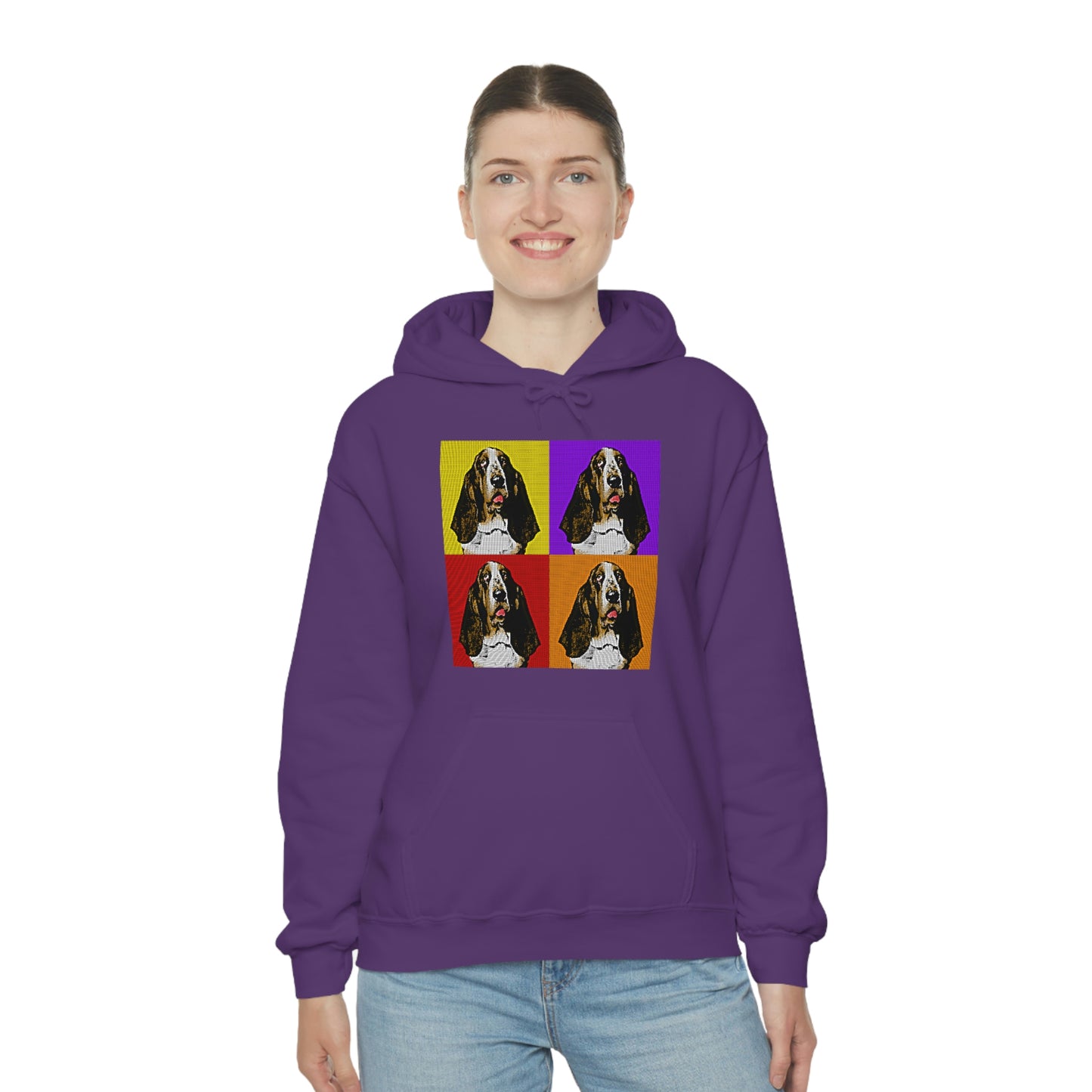 Basset Pop Art - Unisex Heavy Blend™ Hooded Sweatshirt