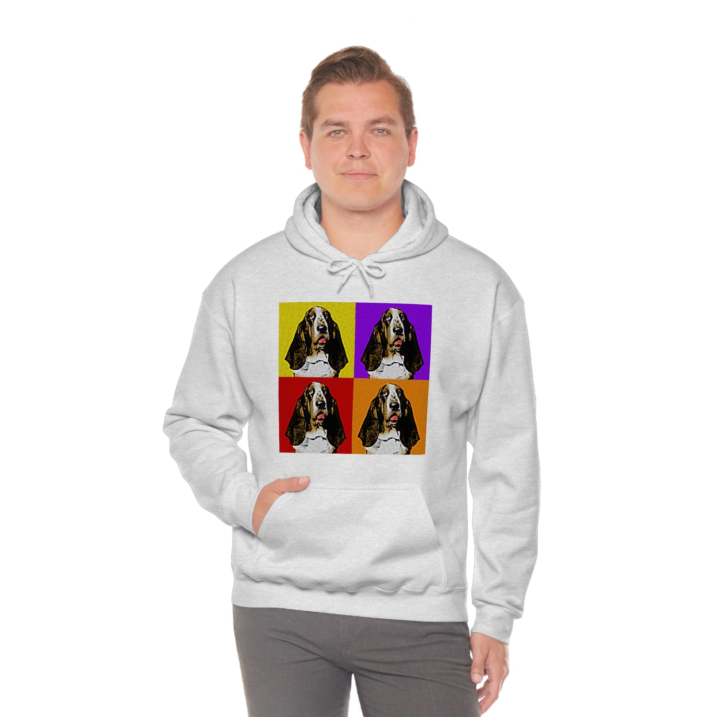 Basset Pop Art - Unisex Heavy Blend™ Hooded Sweatshirt