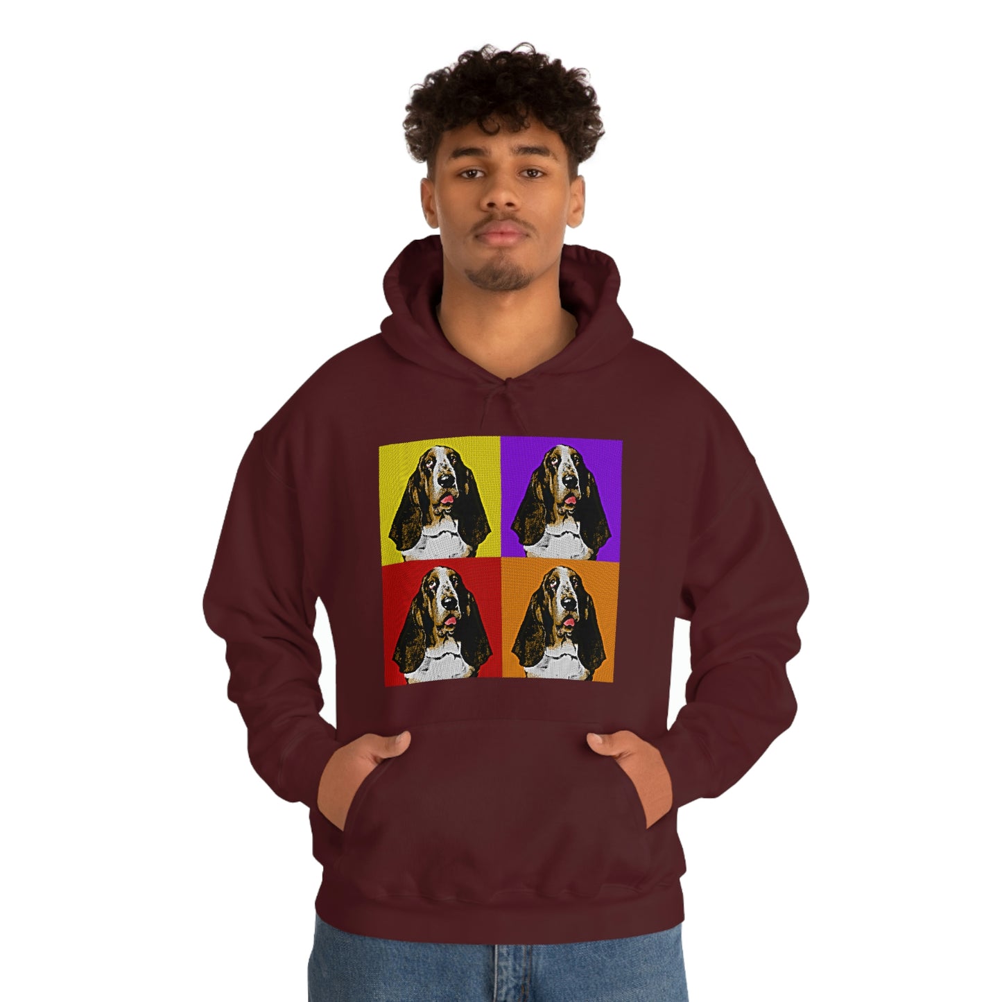 Basset Pop Art - Unisex Heavy Blend™ Hooded Sweatshirt