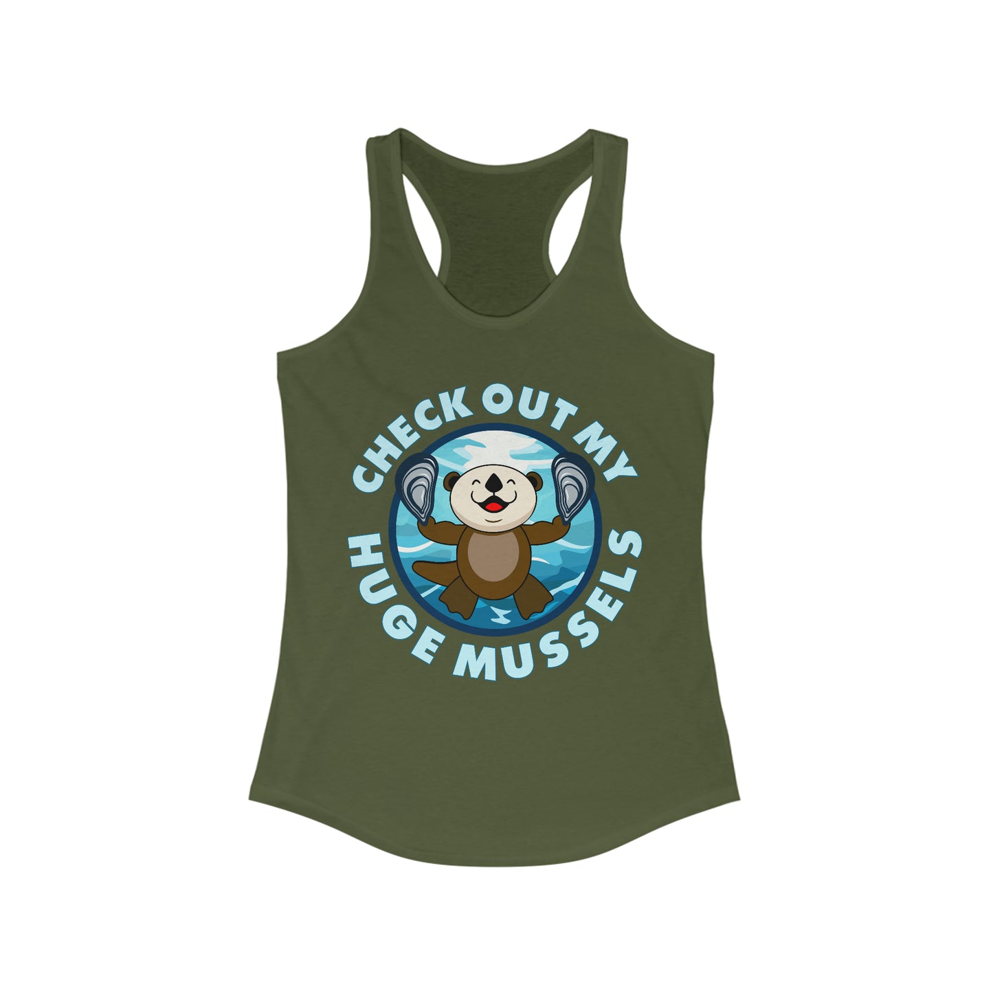 Huge Mussels (Dark Shirts) - Women's Ideal Racerback Tank