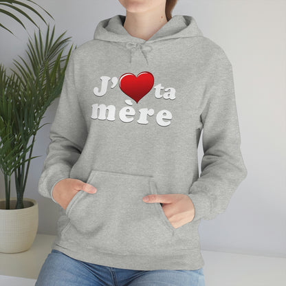 J' ♥ te mère - Unisex Heavy Blend™ Hooded Sweatshirt