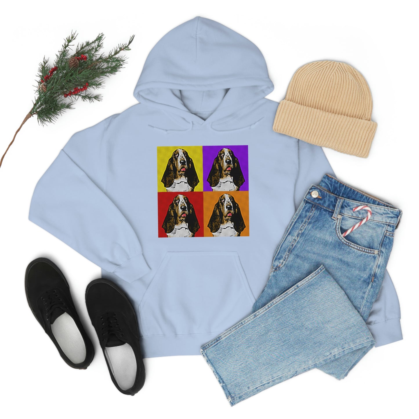 Basset Pop Art - Unisex Heavy Blend™ Hooded Sweatshirt